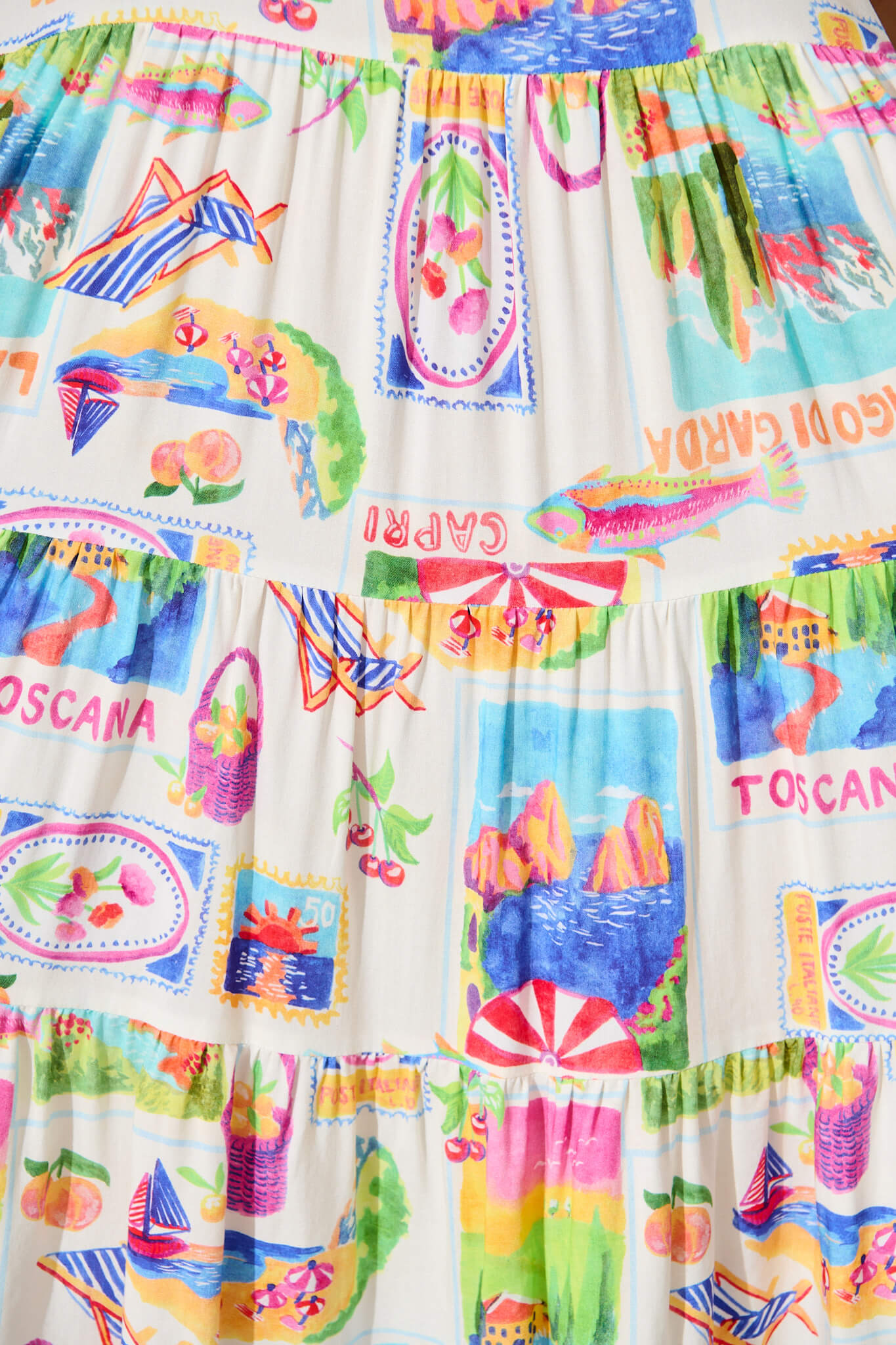 Hollyoaks Dress In White With Bright Resort Print