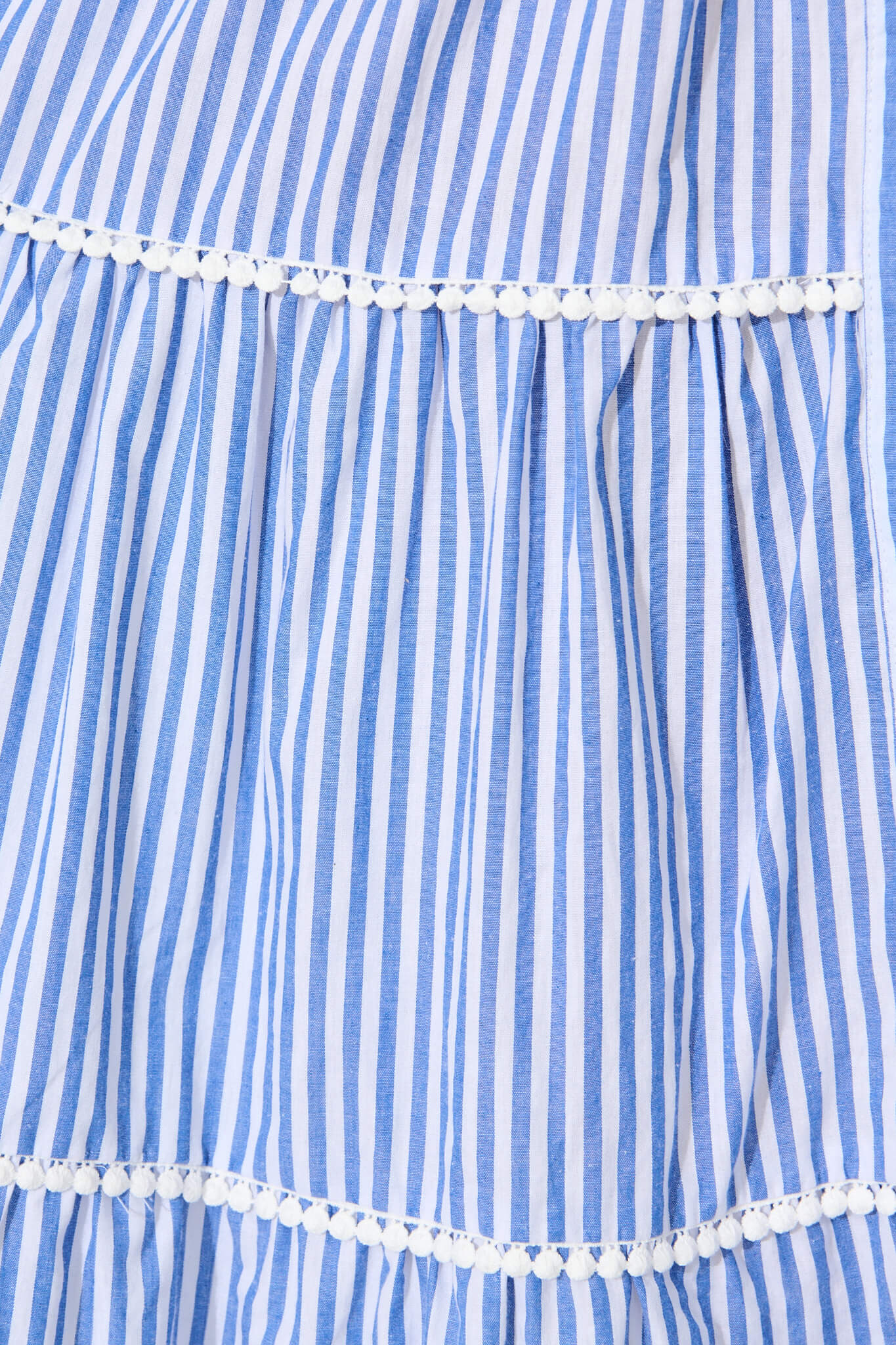 Riverina Midi Shirt Dress in Blue with White Stripe Cotton