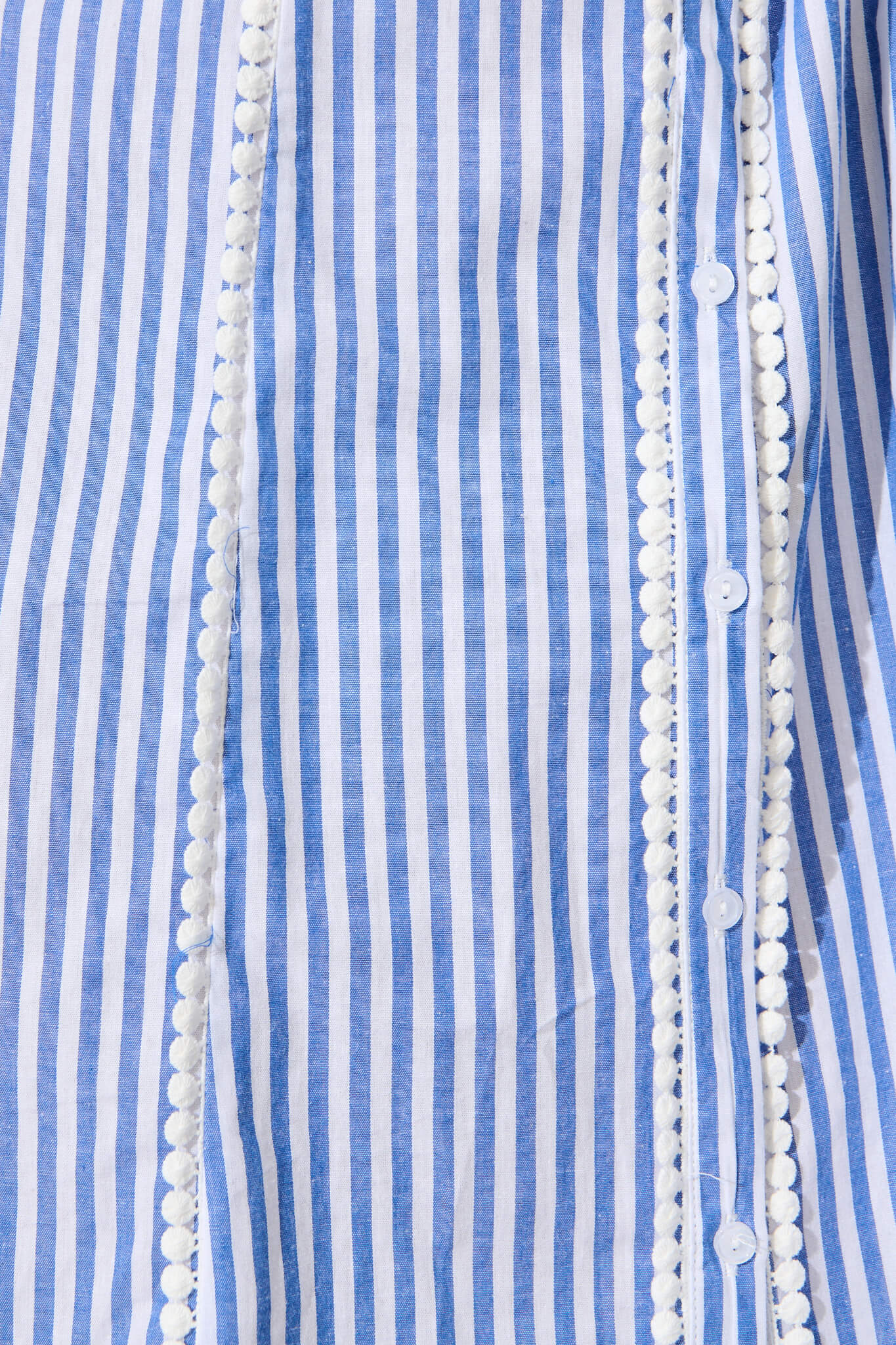 Sundara Shirt Dress in Blue with White Stripe Cotton