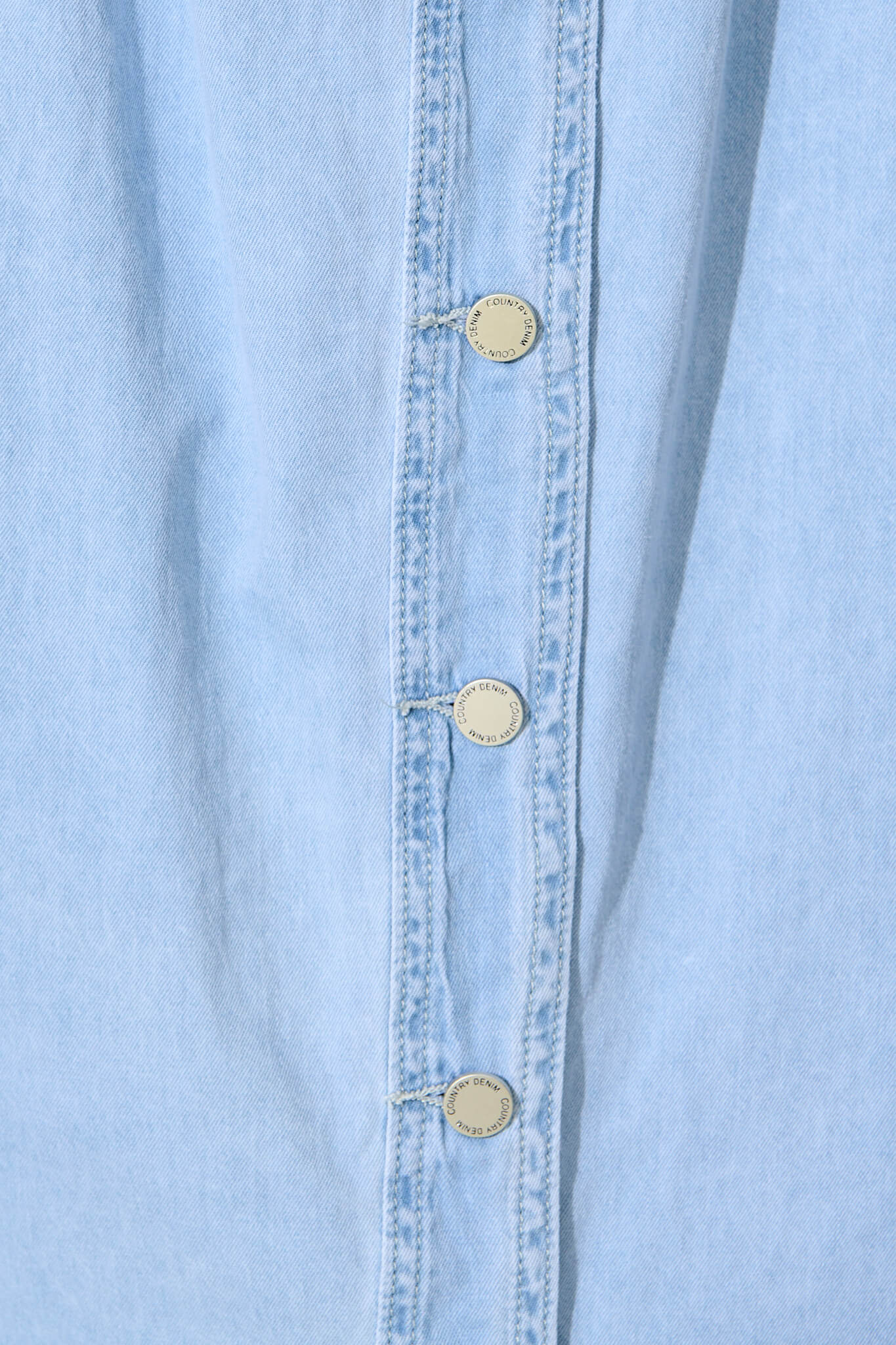 In Love Midi Shirt Dress in Light Blue Denim