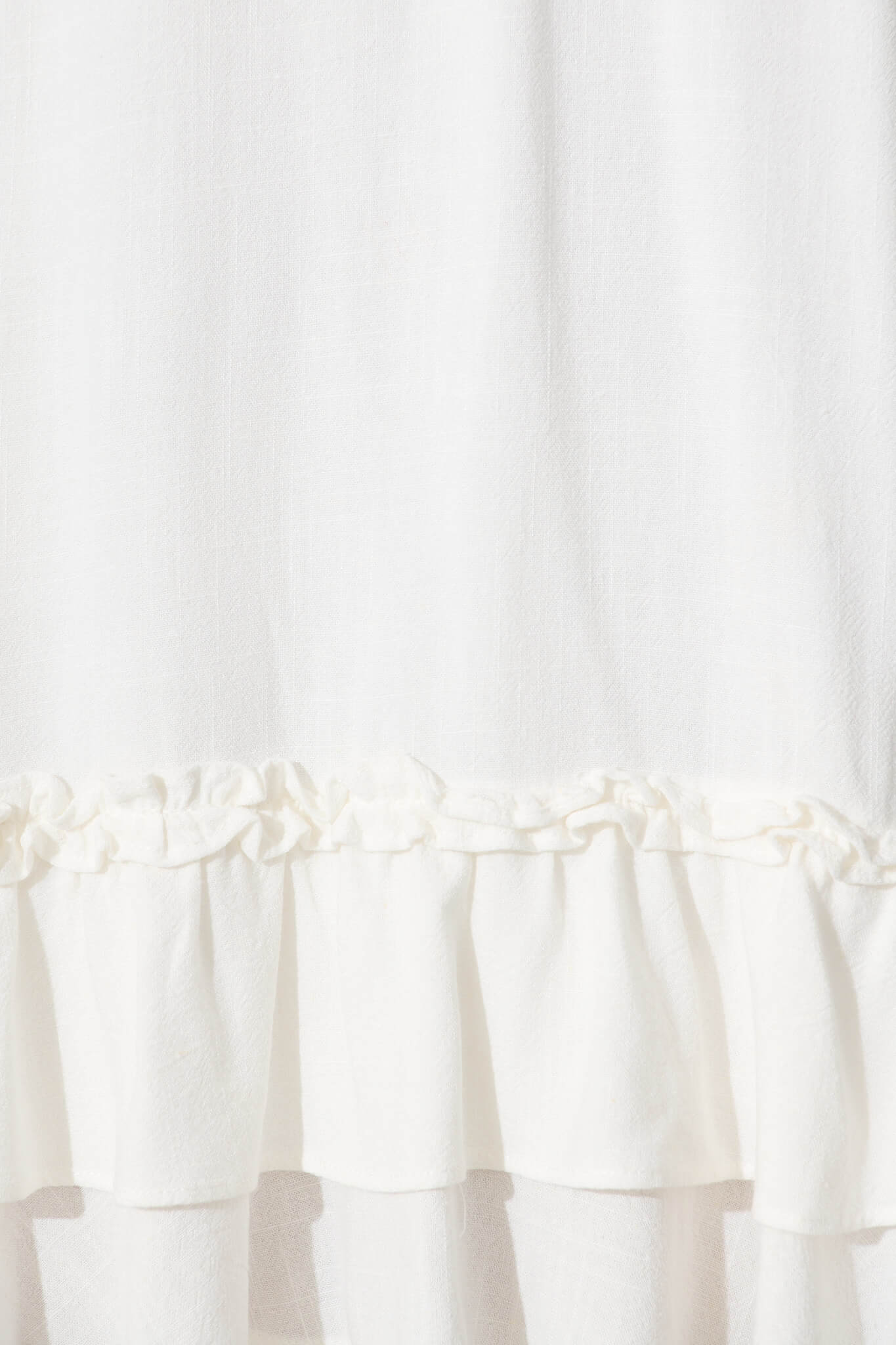 Aubrielle Dress In White Linen Blend