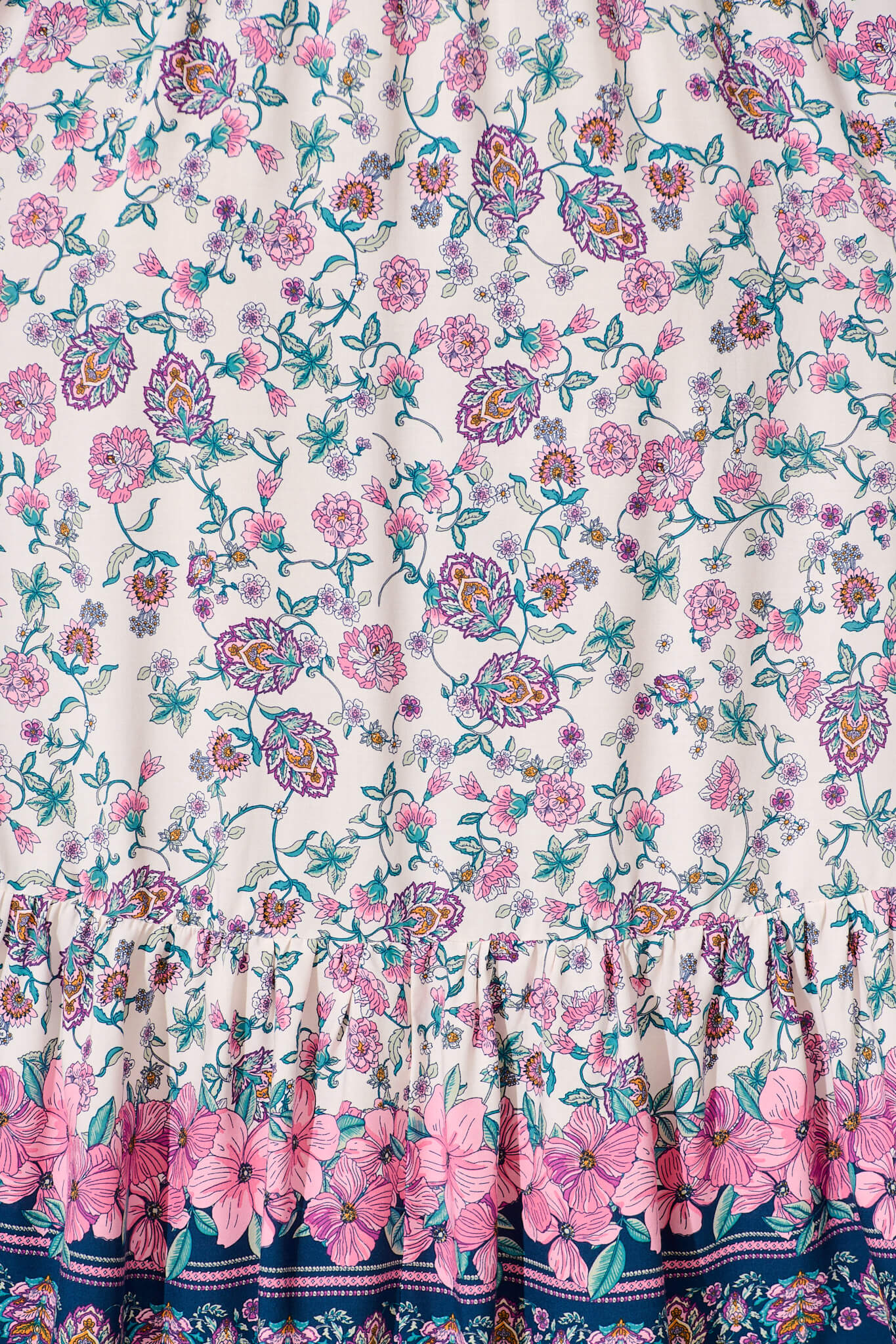 Carmella Maxi Dress in Pink and Blue Floral