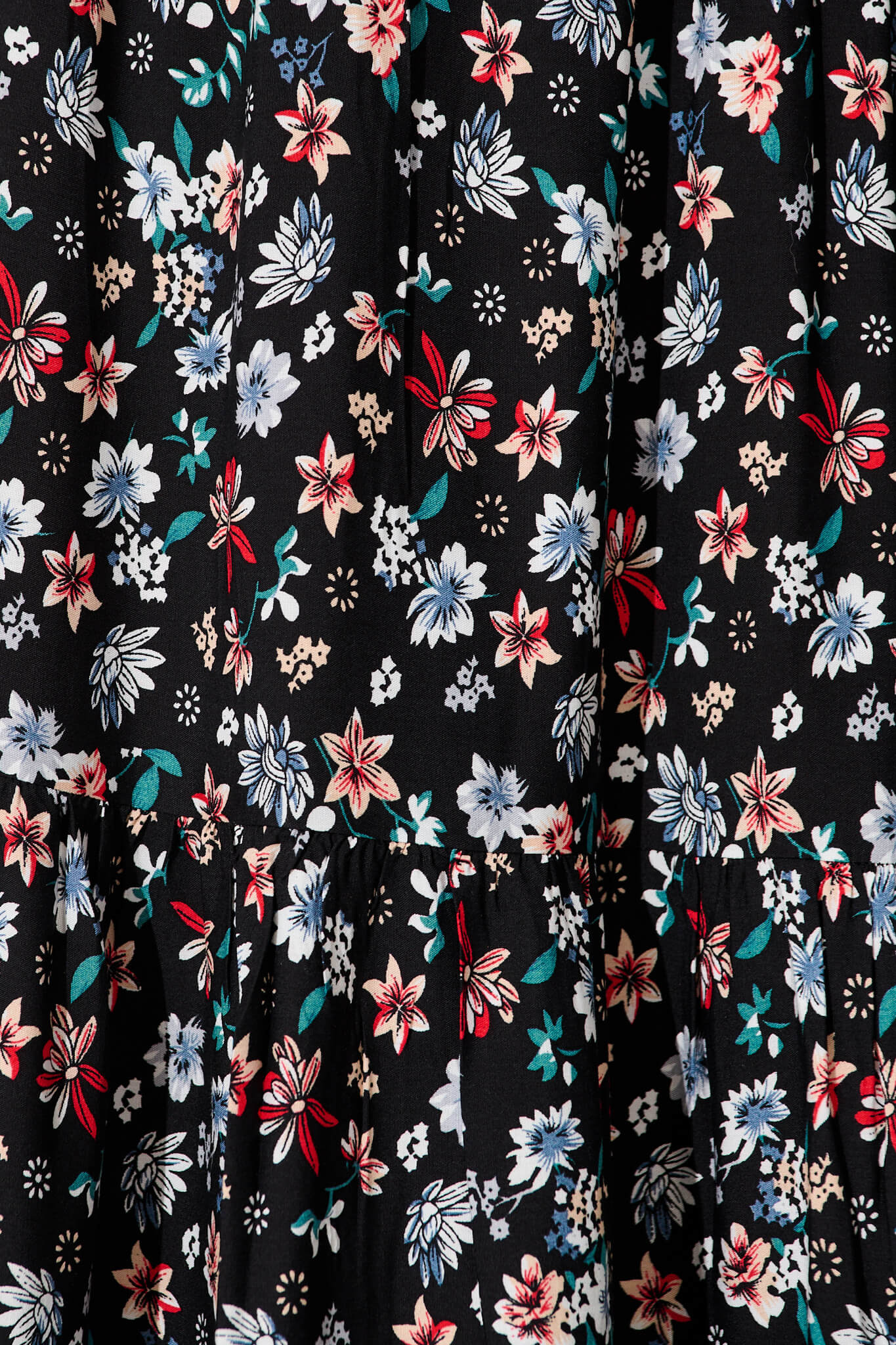 Macarena Maxi Skirt in Black Multi Floral