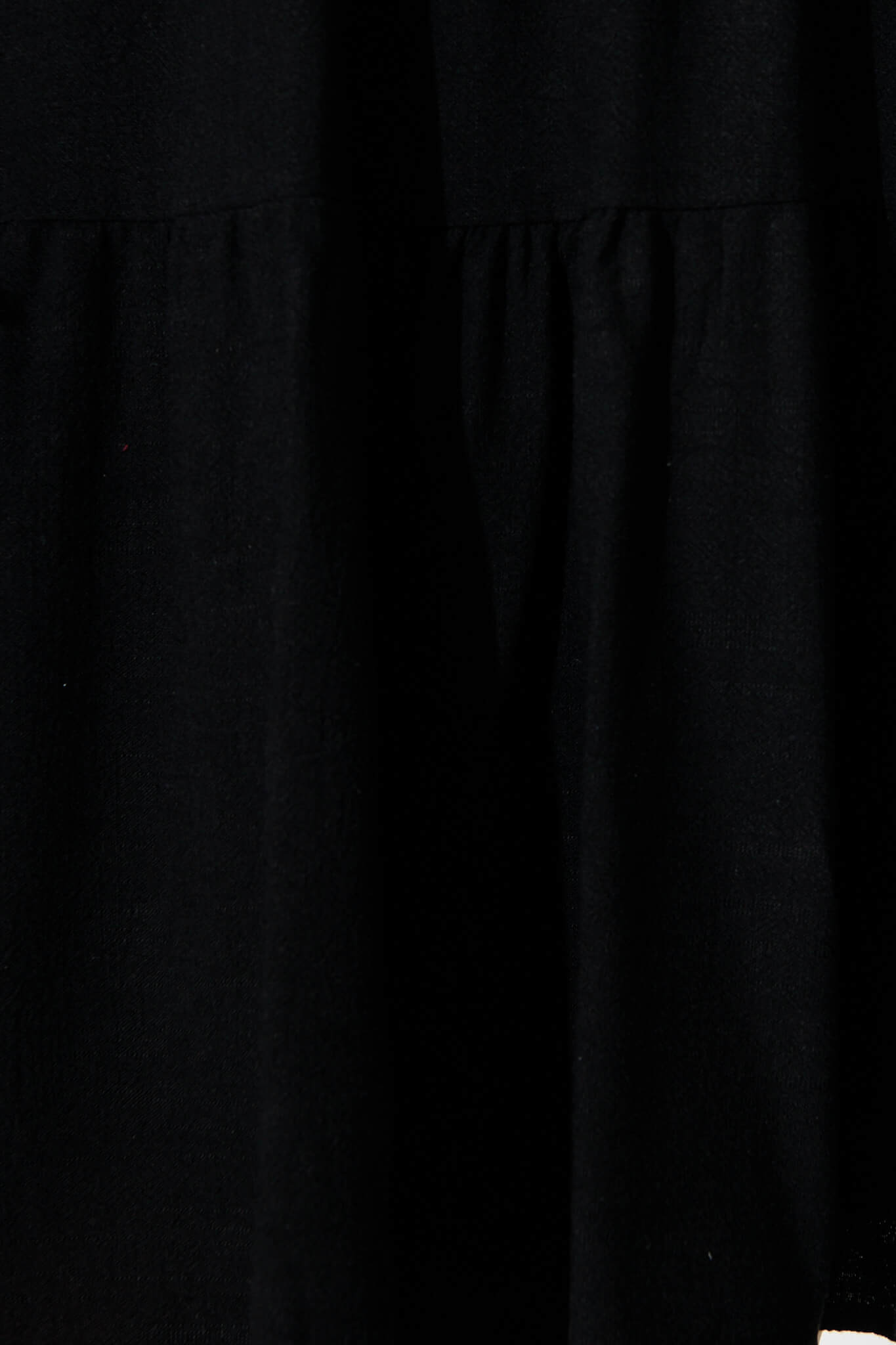 Tahiti Smock Dress In Black Linen Blend