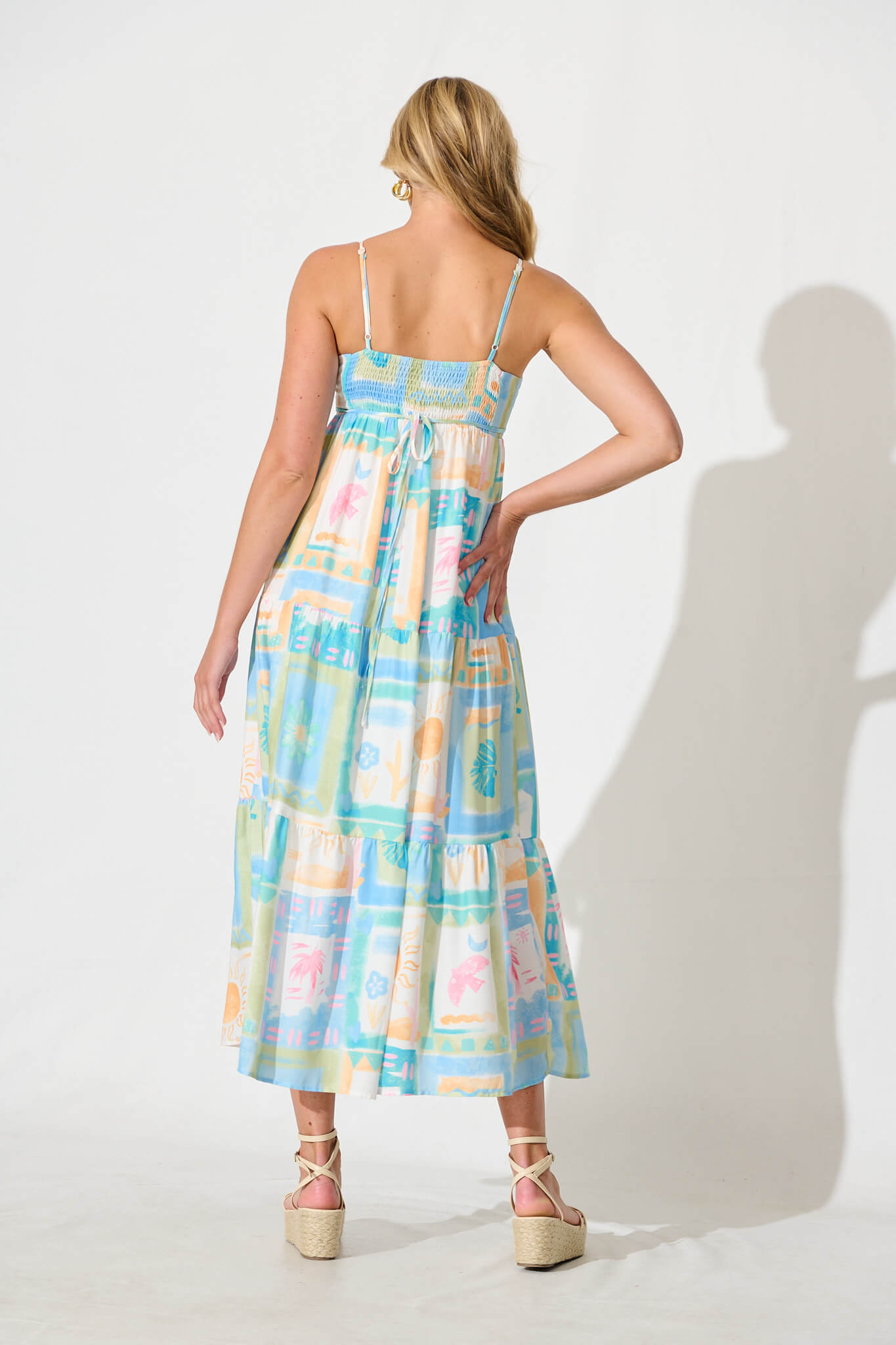 Lisette Maxi Dress In Bright Multi Patchwork