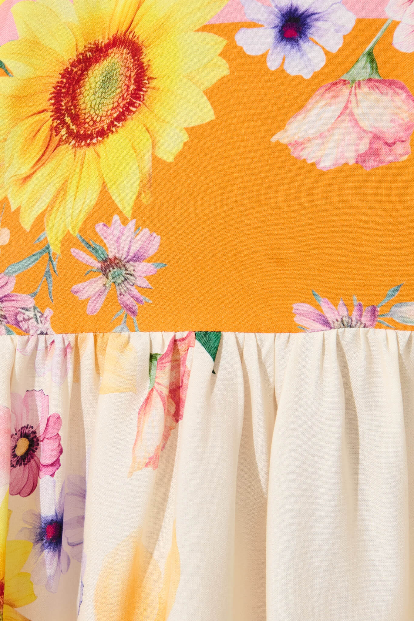 Vance Midi Shirt Dress In Multi Sunflower Print