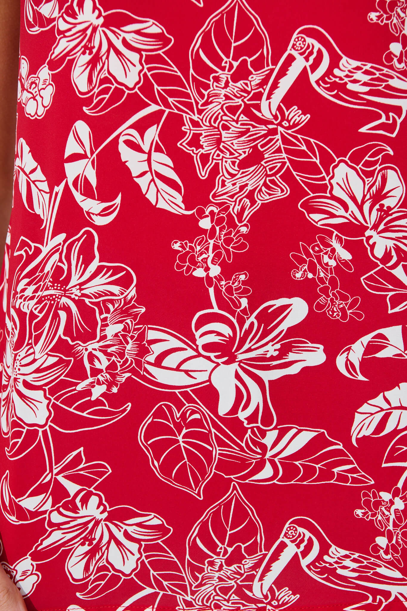 Rejina Top In Red with White Print