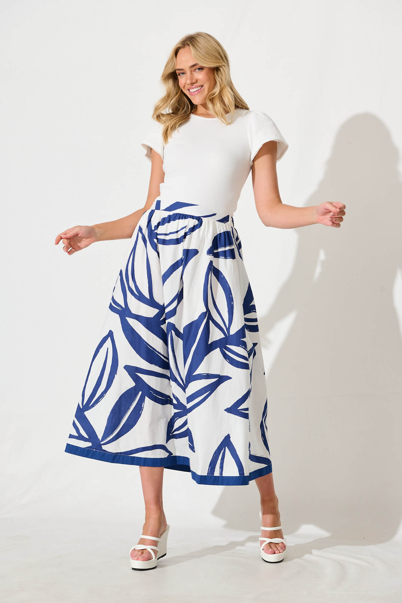 Marsha Top In White Cotton