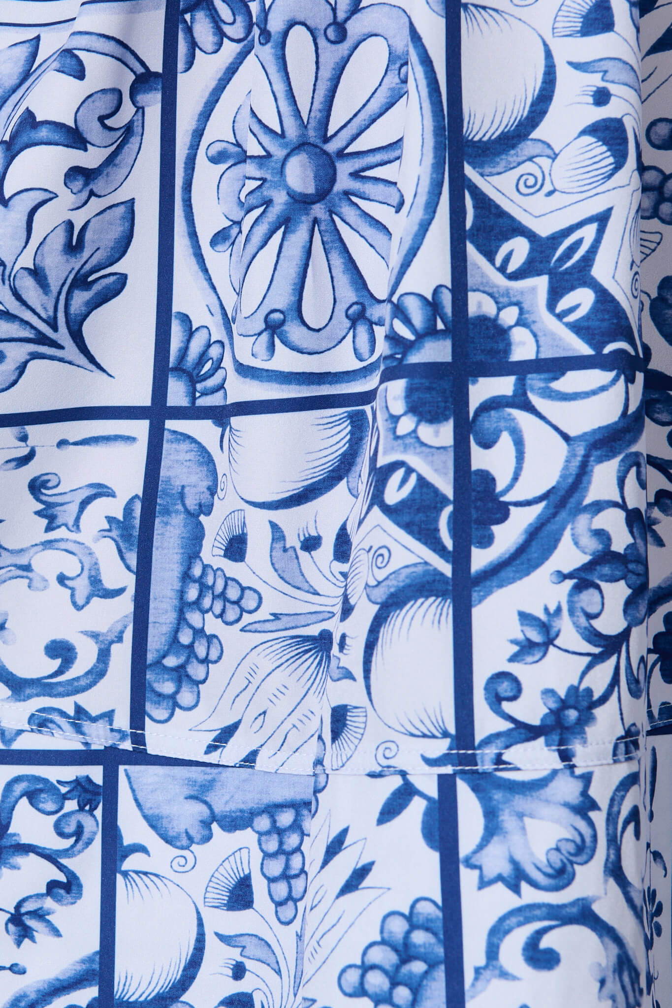 Daydream Dress In Blue Tile Print