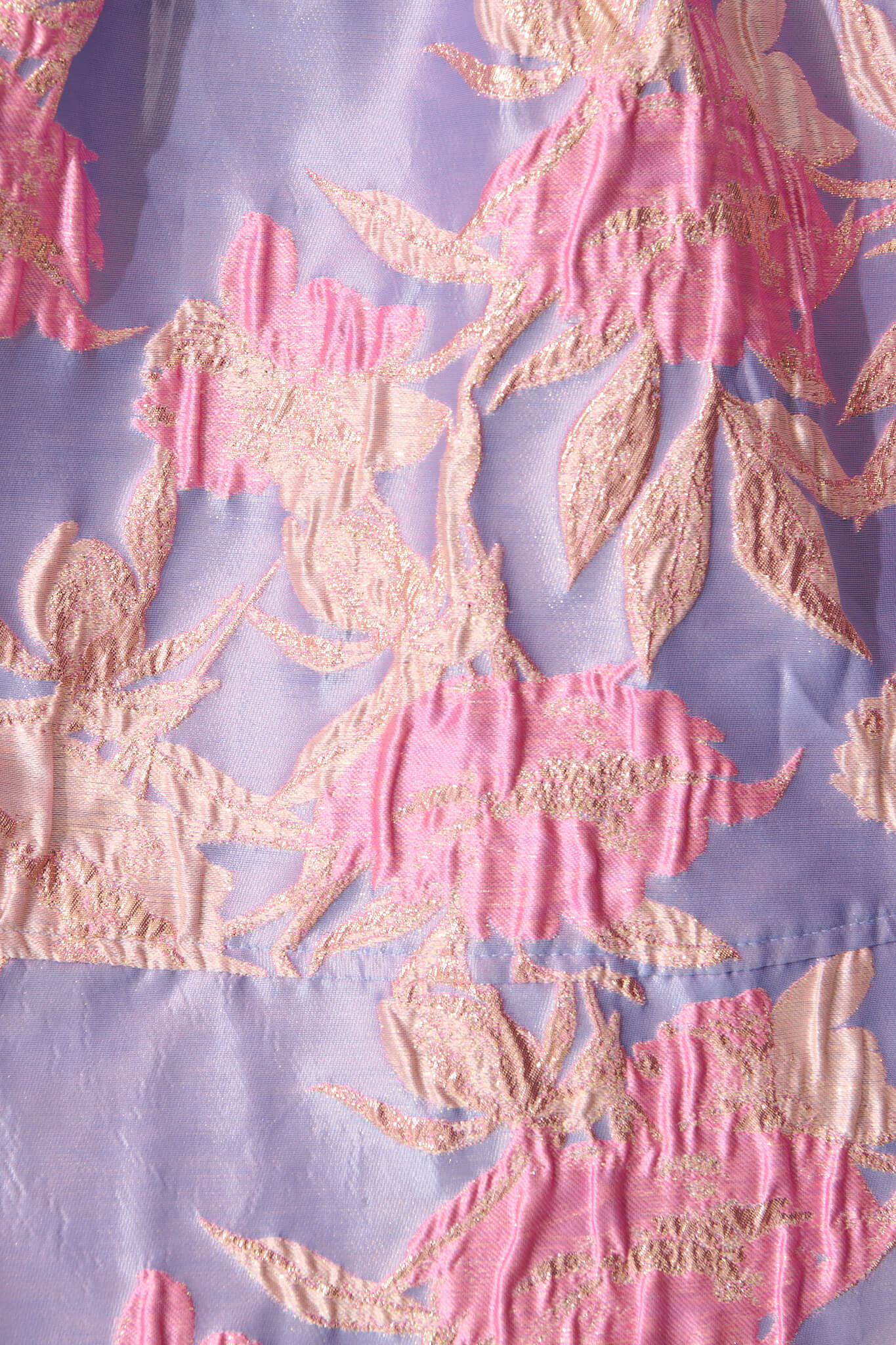 Paris Dreamer Dress in Lilac and Pink Metallic Jacquard