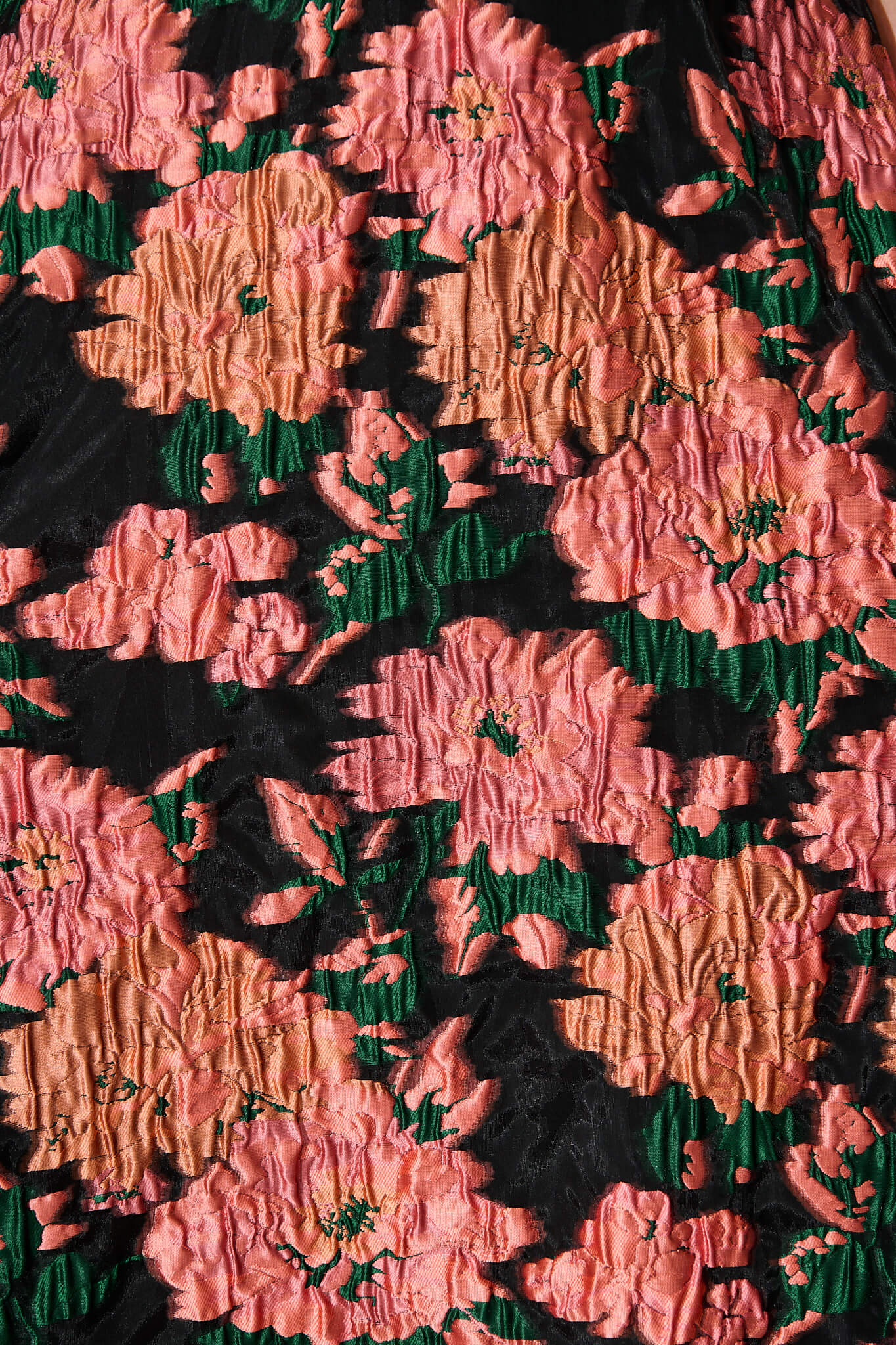 Opulence Midi Dress In Coral Floral Organza