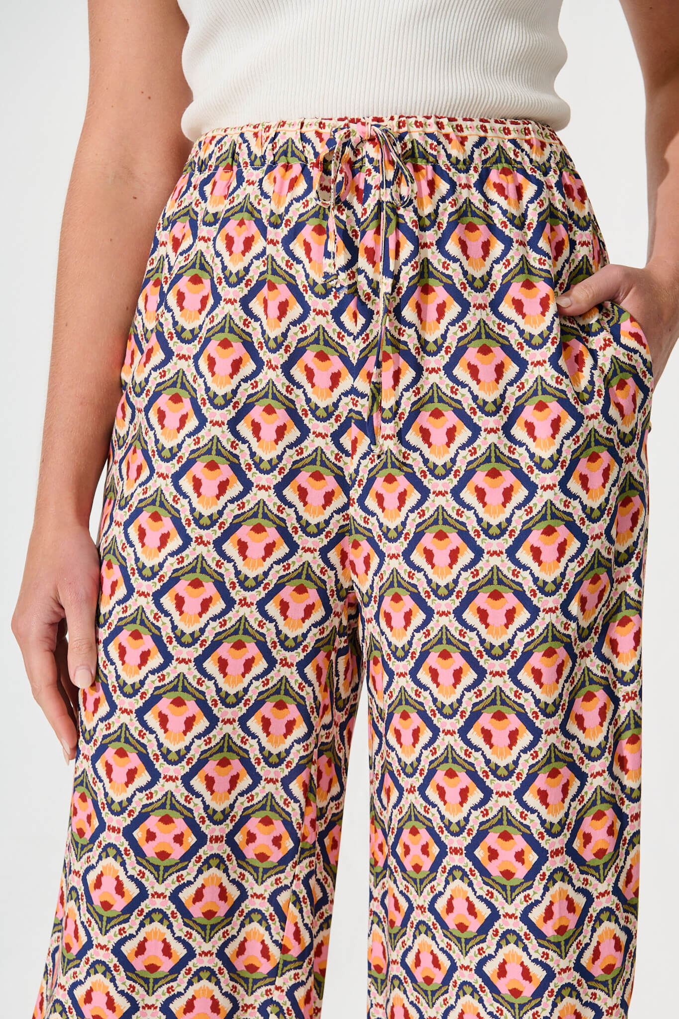 Rowan Pant in Multi Tile Print