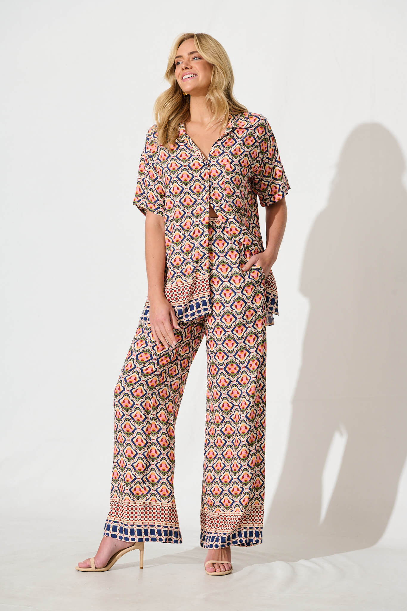 Rowan Pant in Multi Tile Print