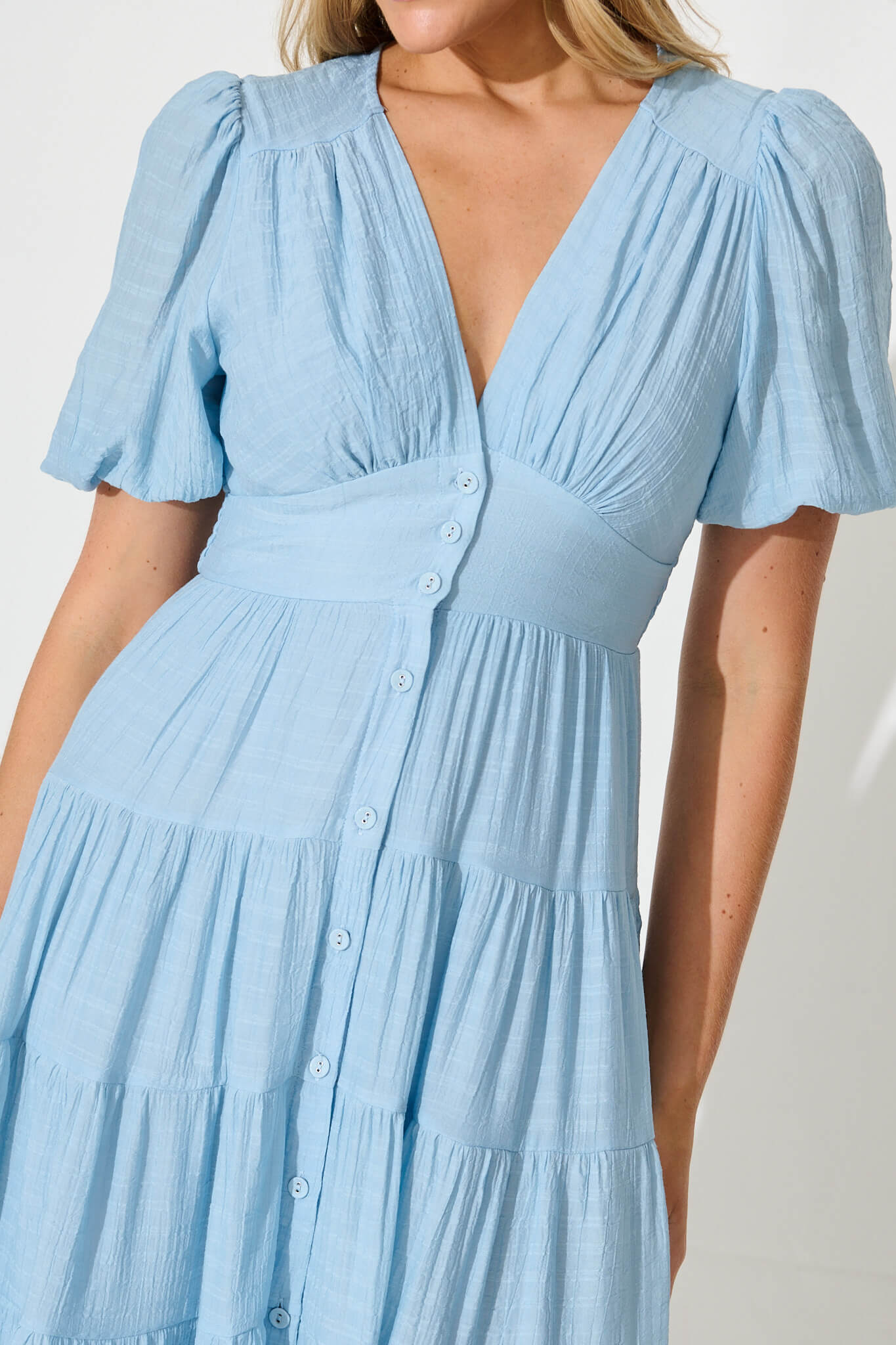 Modica Midi Dress In Pale Blue