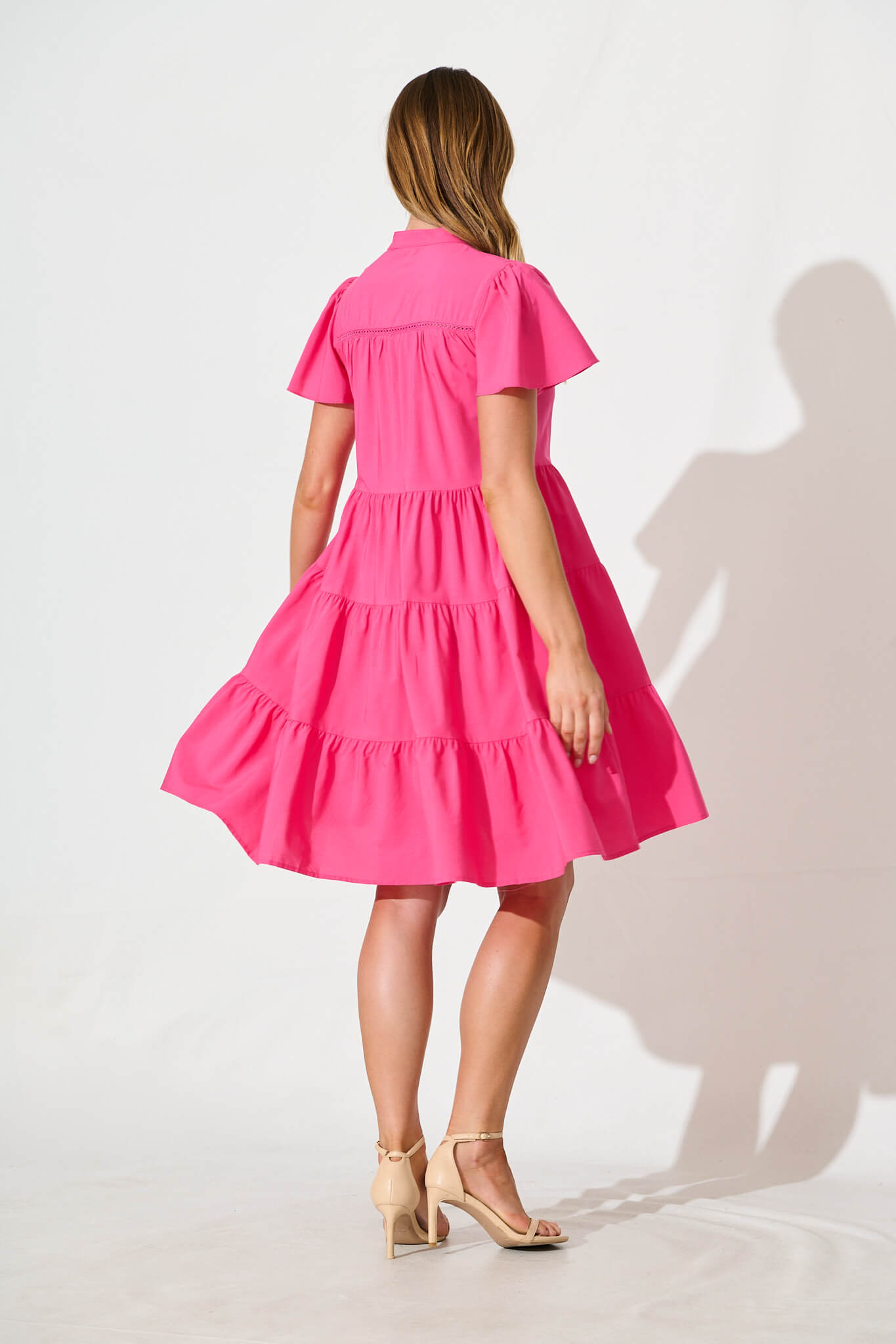 Rosino Smock Dress in Pink Cotton