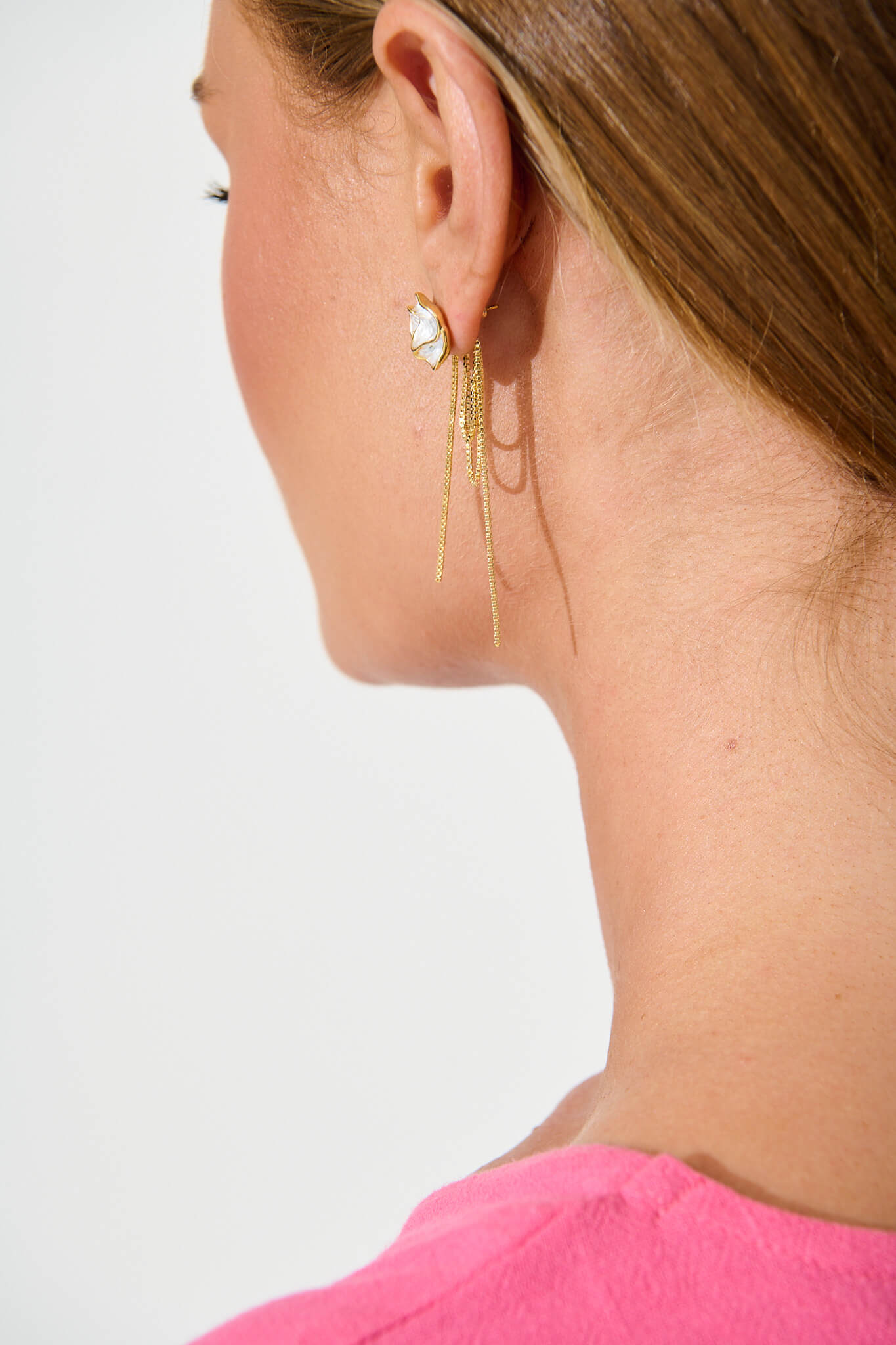 Zelie Ear Jacket in Pearlescent Floral