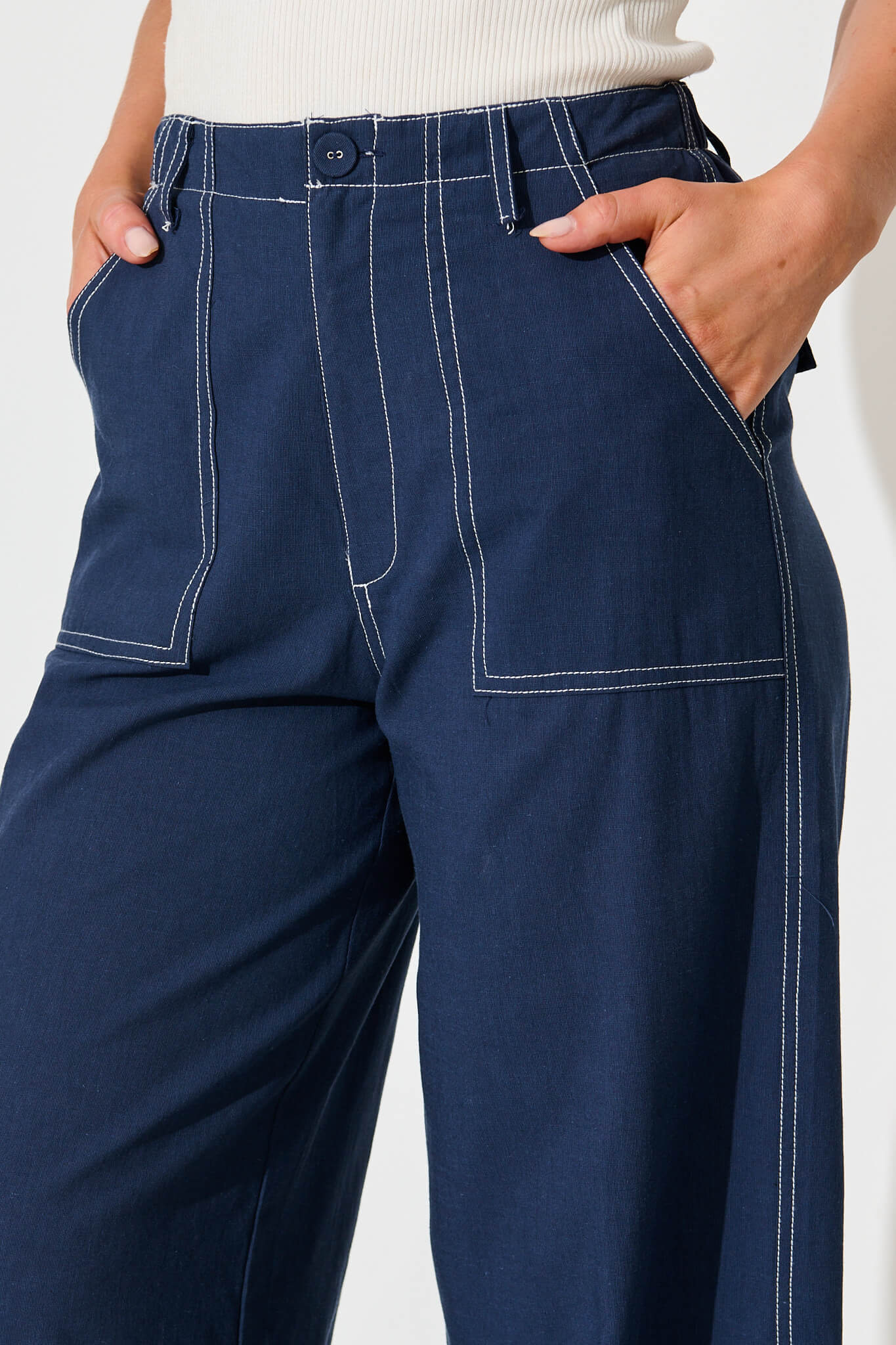 Parsons Pant in Navy Cotton