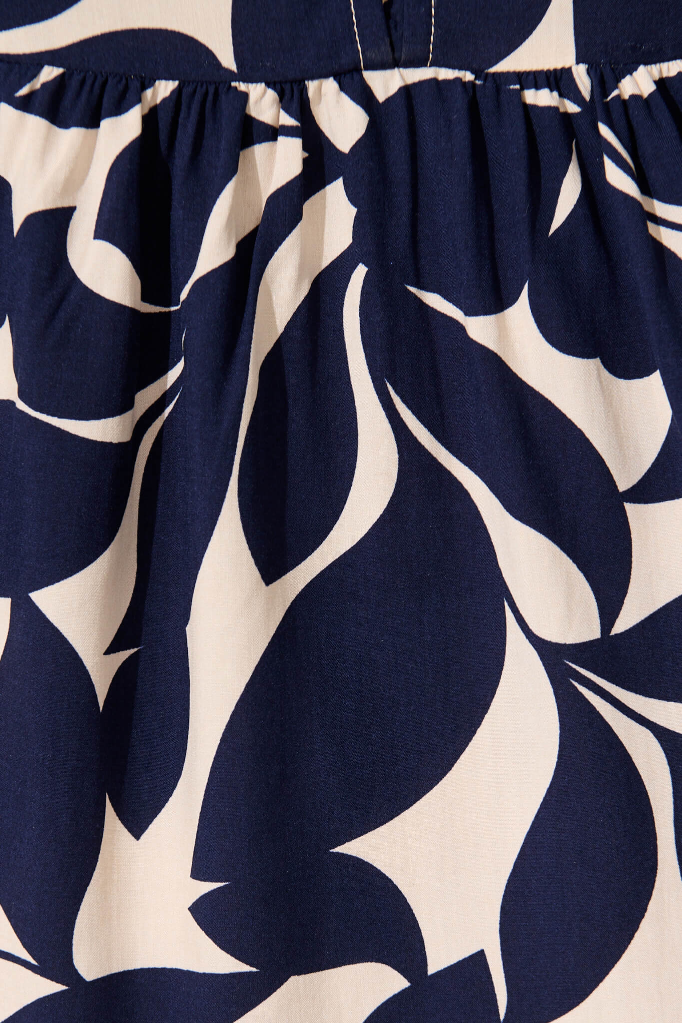 Maila Top in Navy Leaf