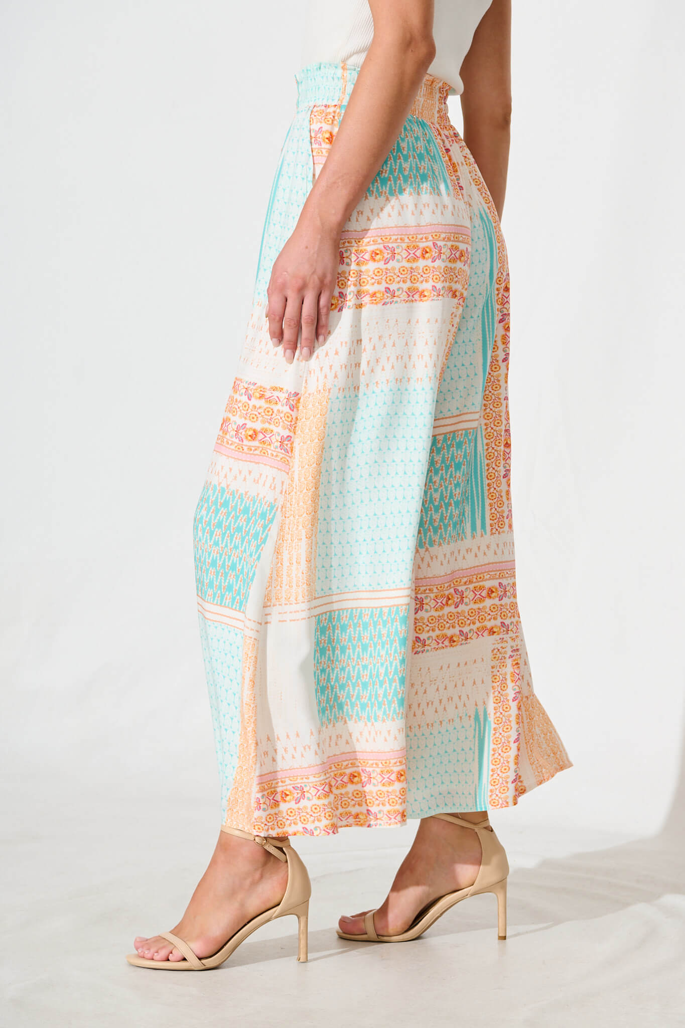 Dahana Pant in Multi Patchwork Print