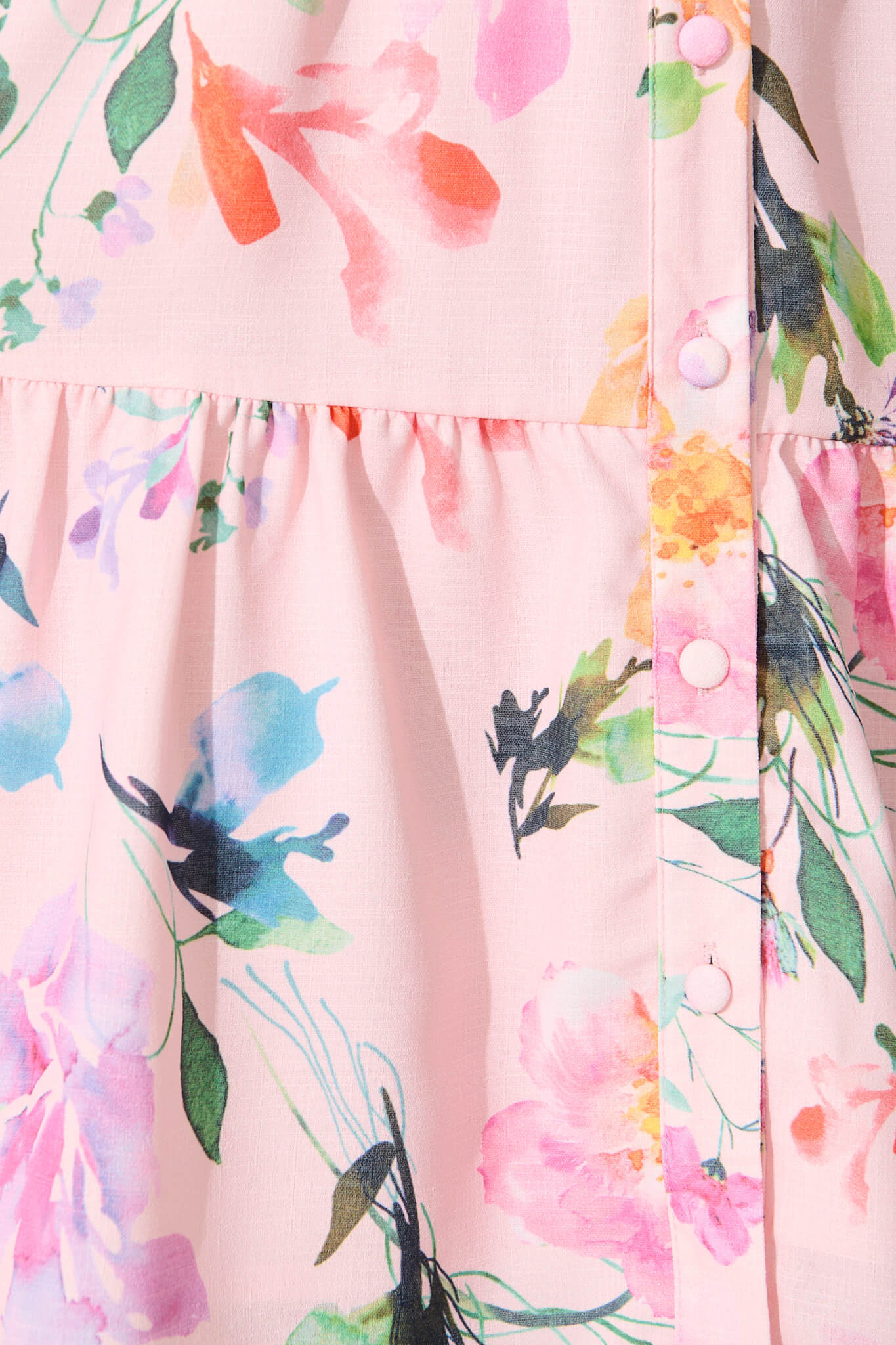 Courtney Shirt Dress In Pink with Multi Floral