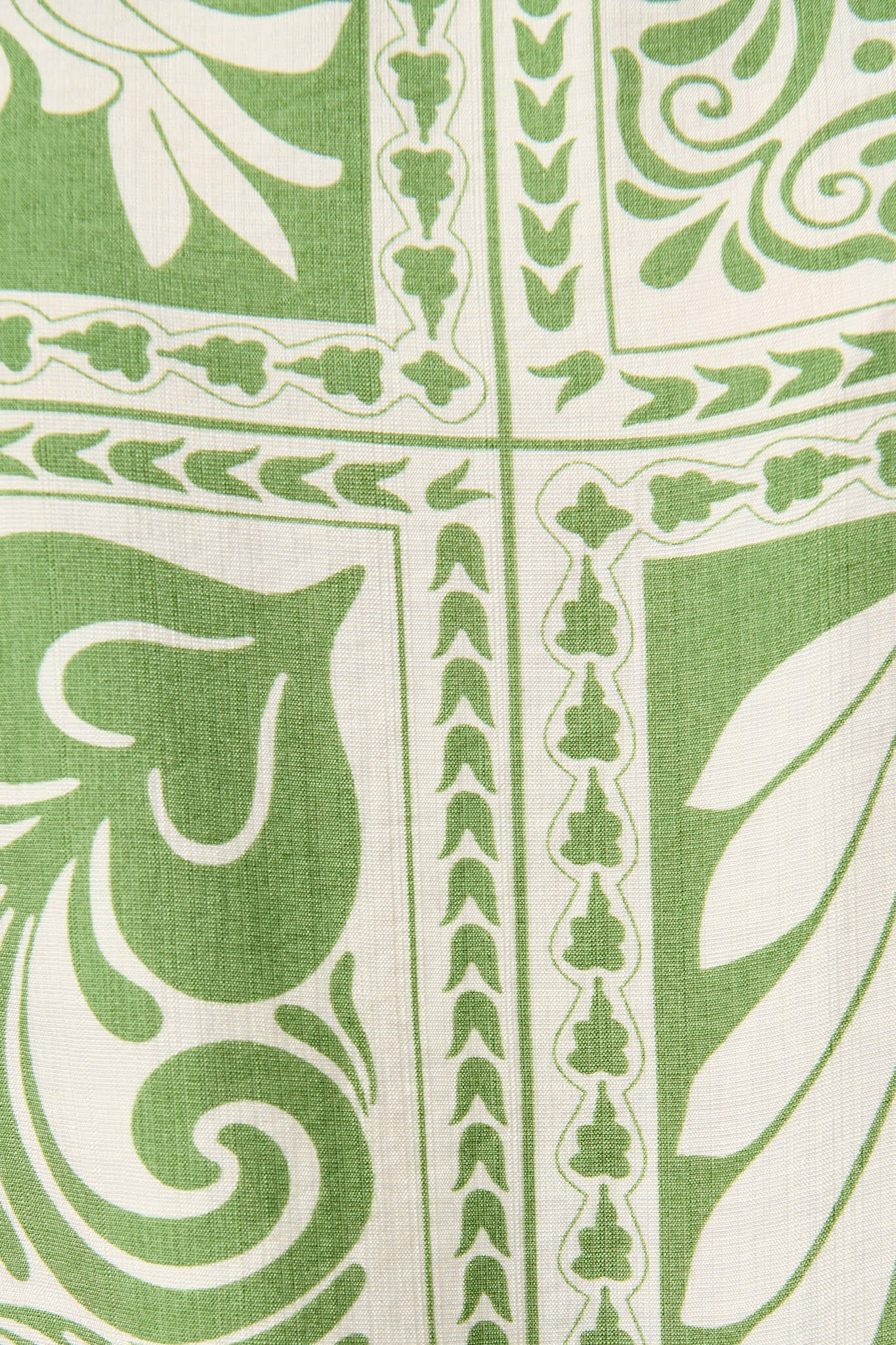 Ronnie Top in Green with White Tile Print