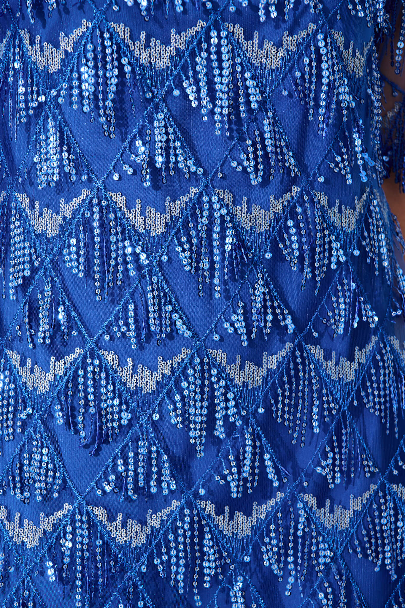 See Me Dress In Cobalt Blue Sequin