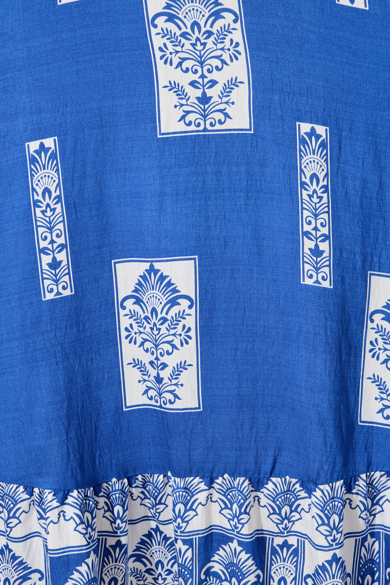 Hanalei Midi Sundress in Blue with White Print