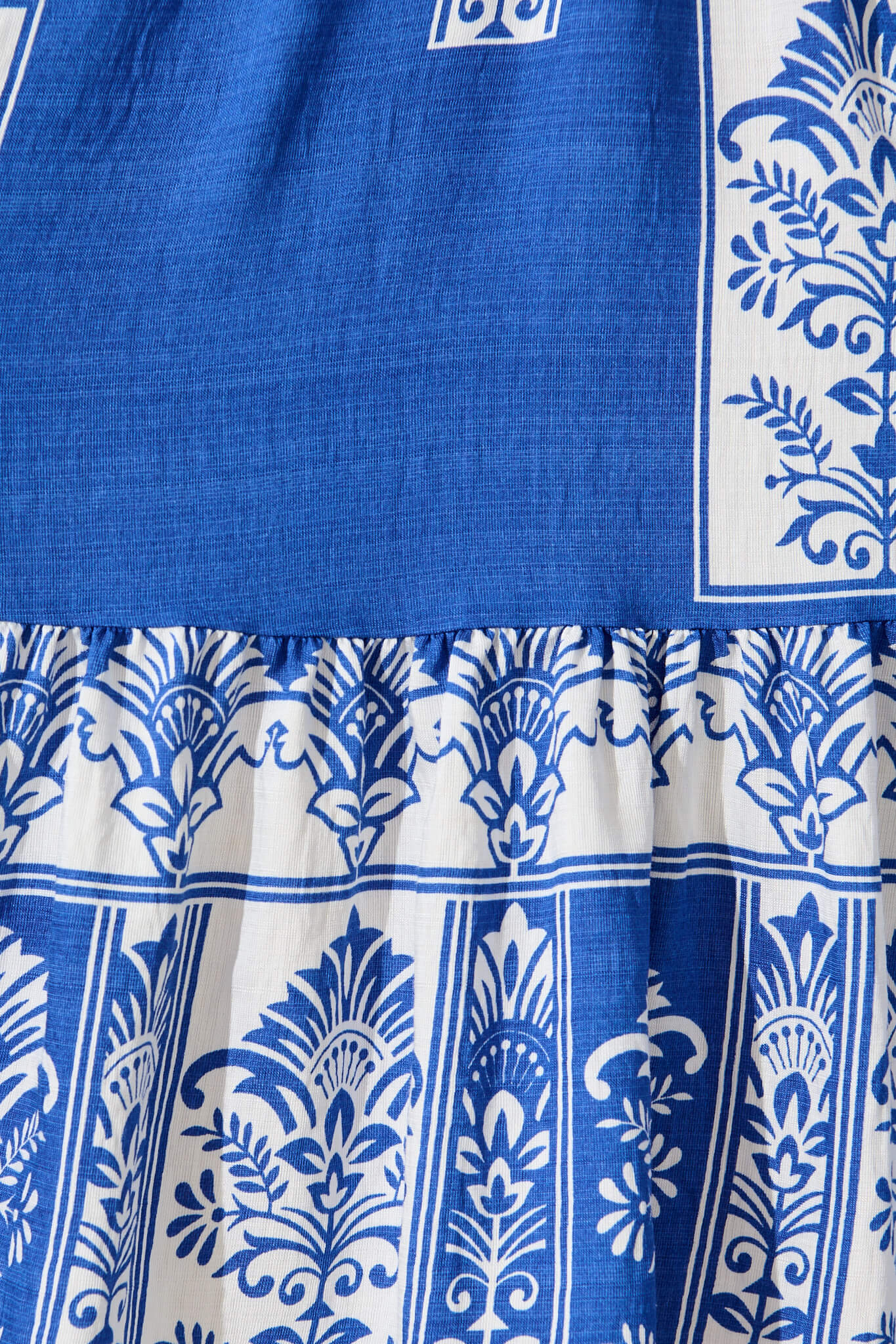 Tenaya Dress in Blue with White Print