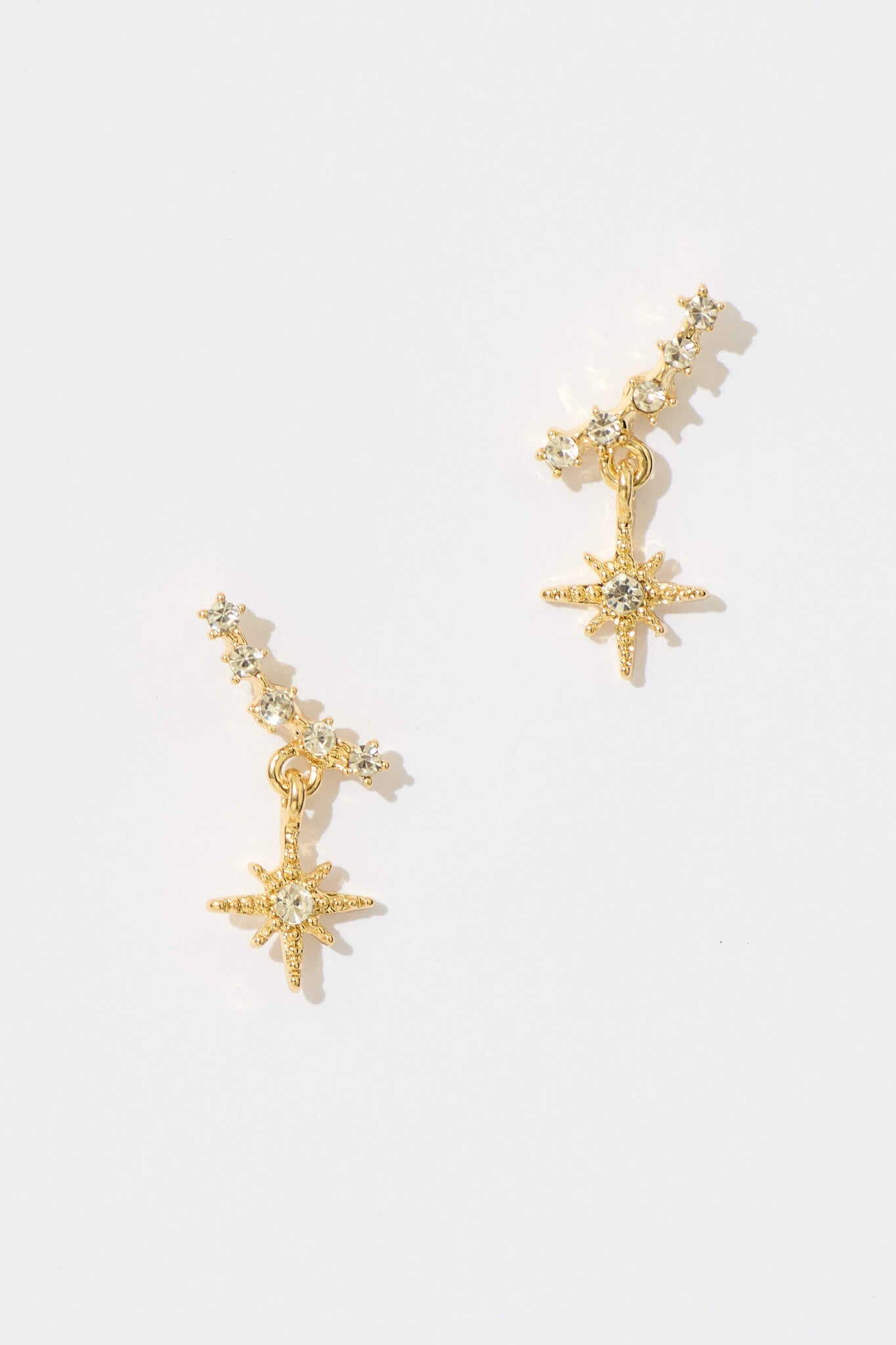 Memu Earrings In Gold With Drop Star