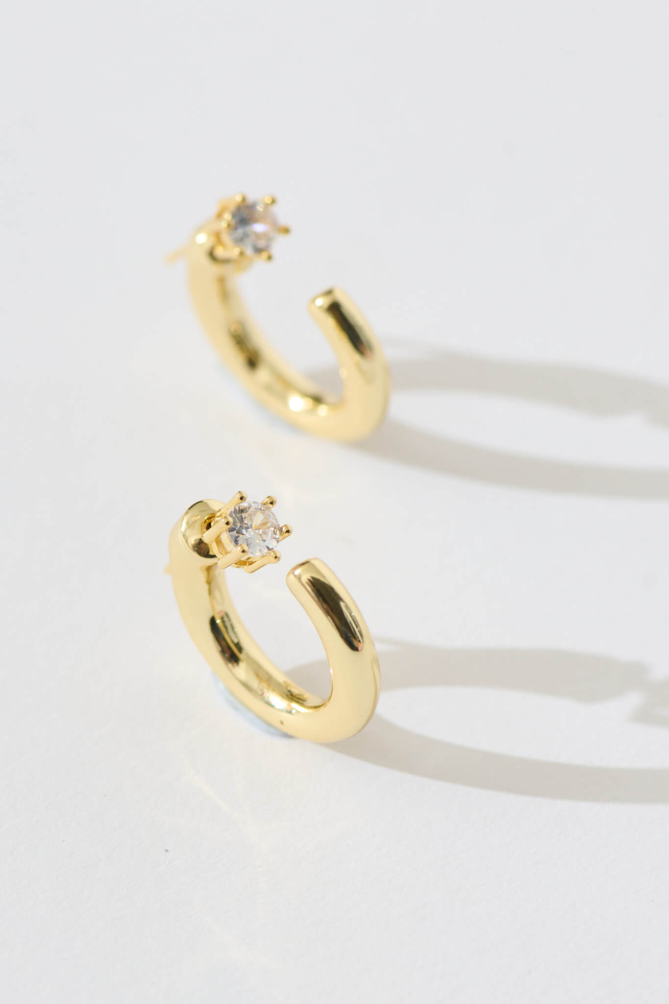 Kay Hoop Ear Jackets in Gold