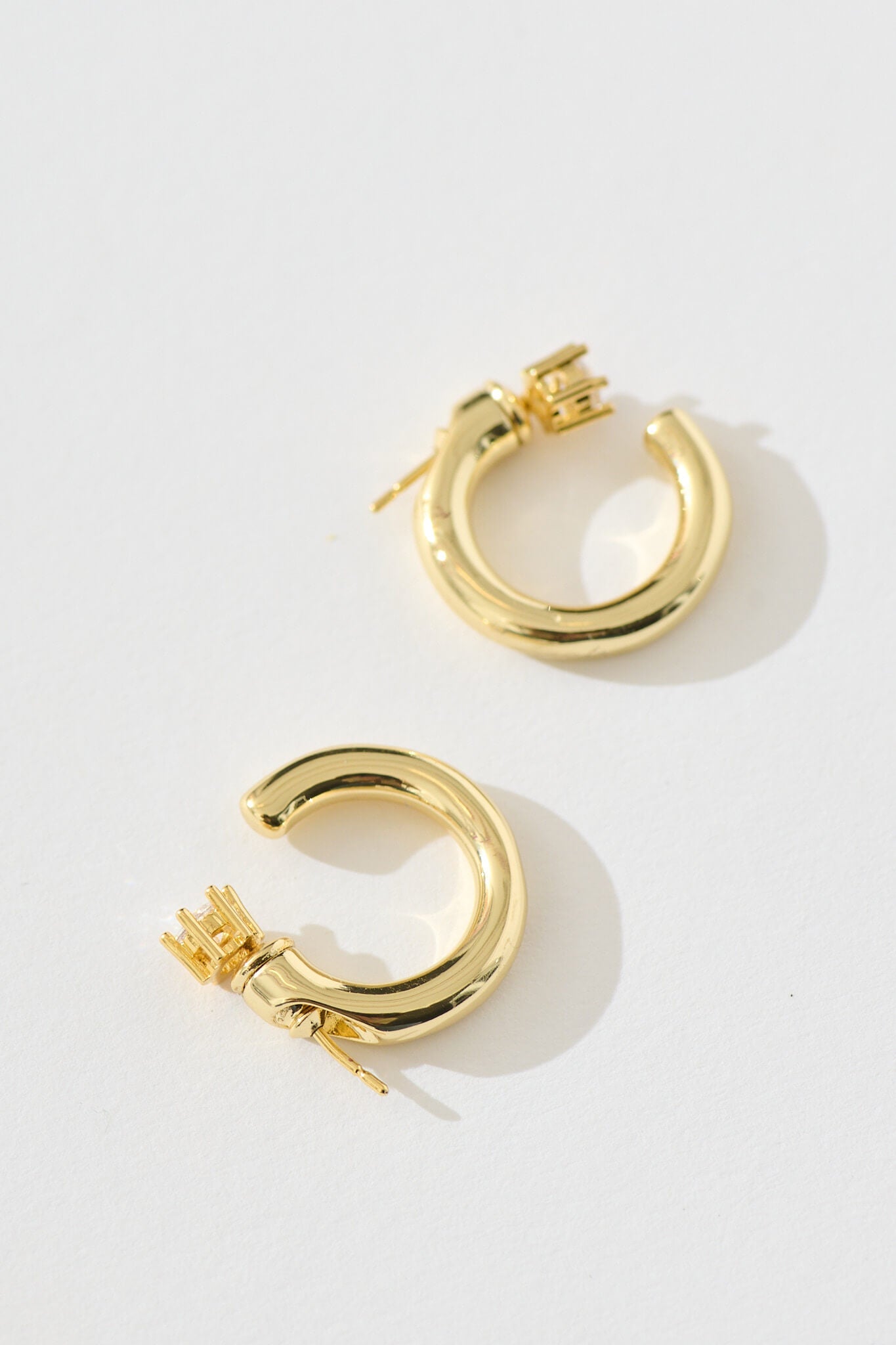 Kay Hoop Ear Jackets in Gold