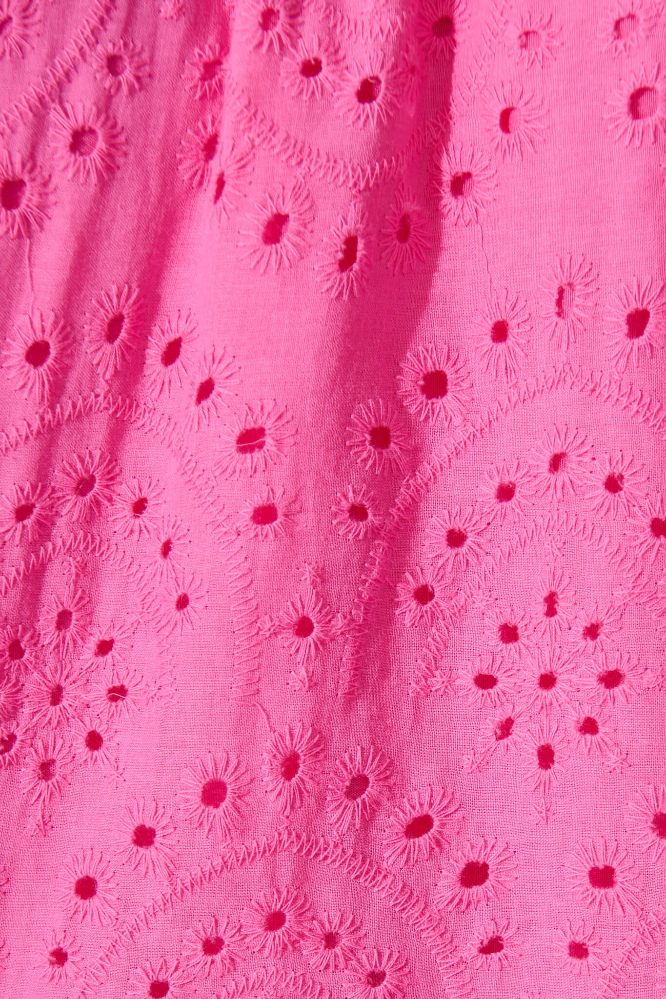 Donia Top In Pink Embroidery Cotton