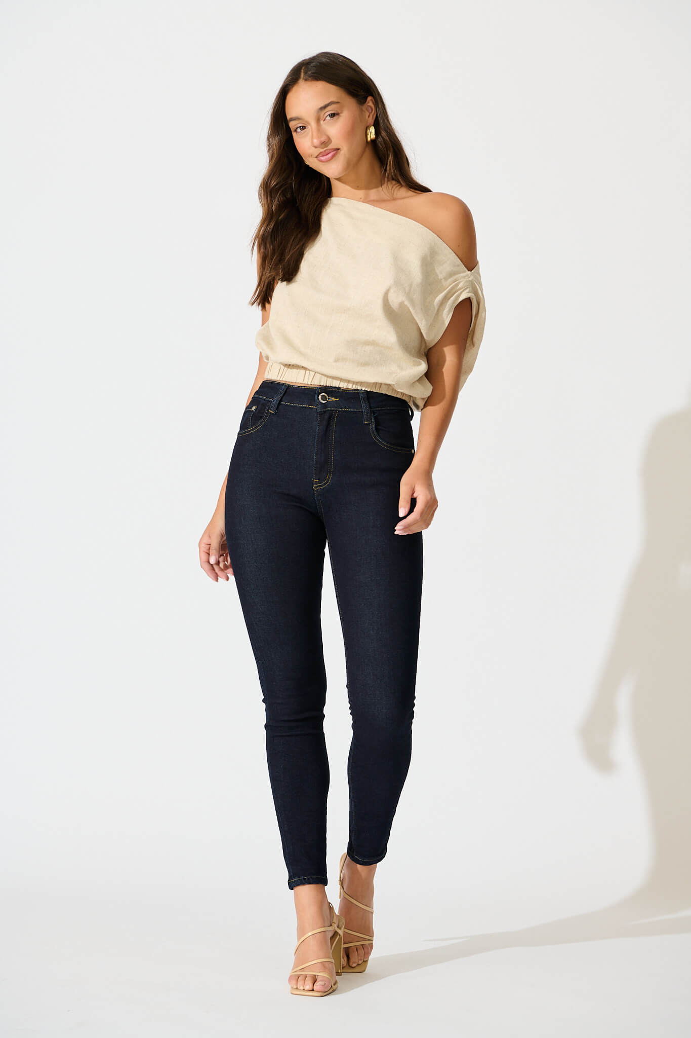 Siren High Rise Skinny Jean in Dark Indigo Denim