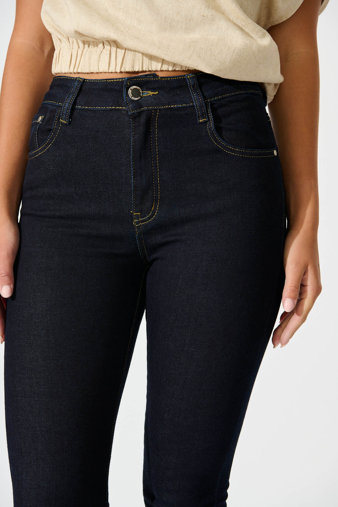 Siren High Rise Skinny Jean in Dark Indigo Denim