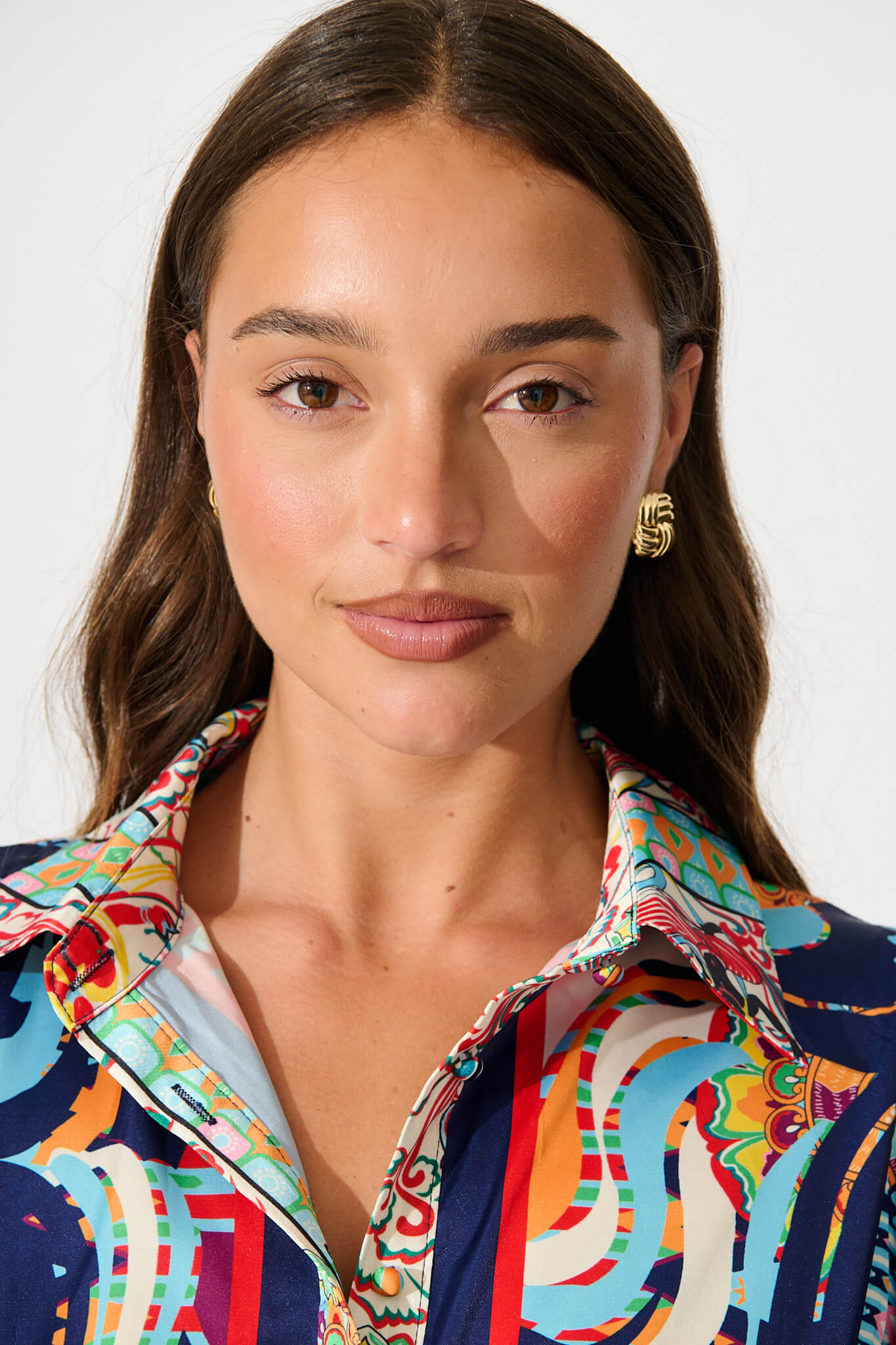 Aero Stud Earrings in Gold