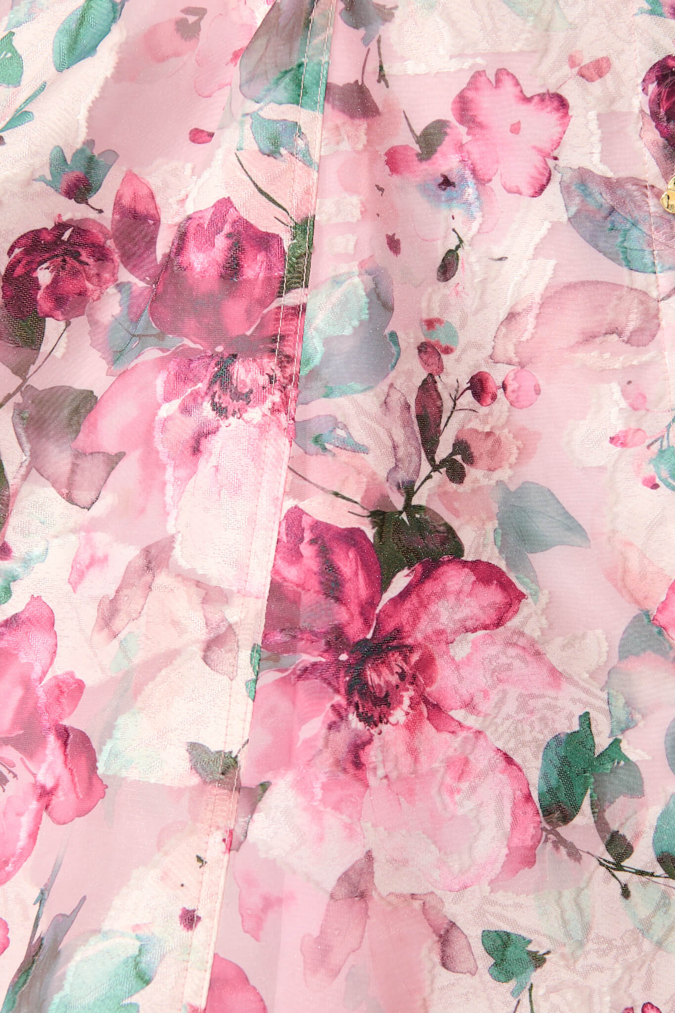 Admirer Shirt Dress in Multi Pink Floral Organza