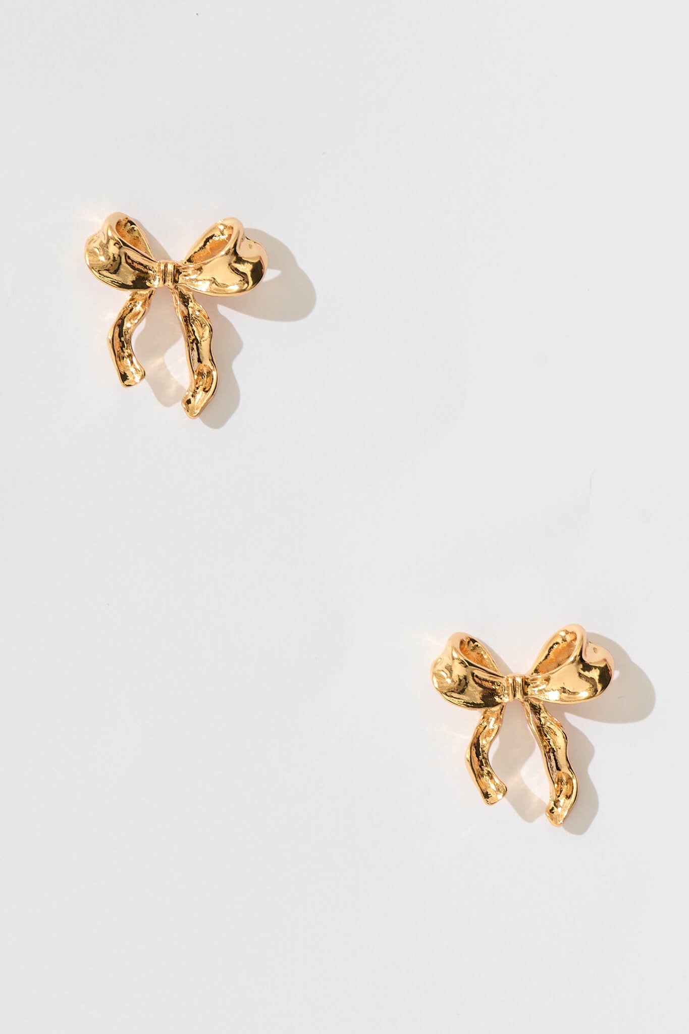Lala Bow Earrings in Gold