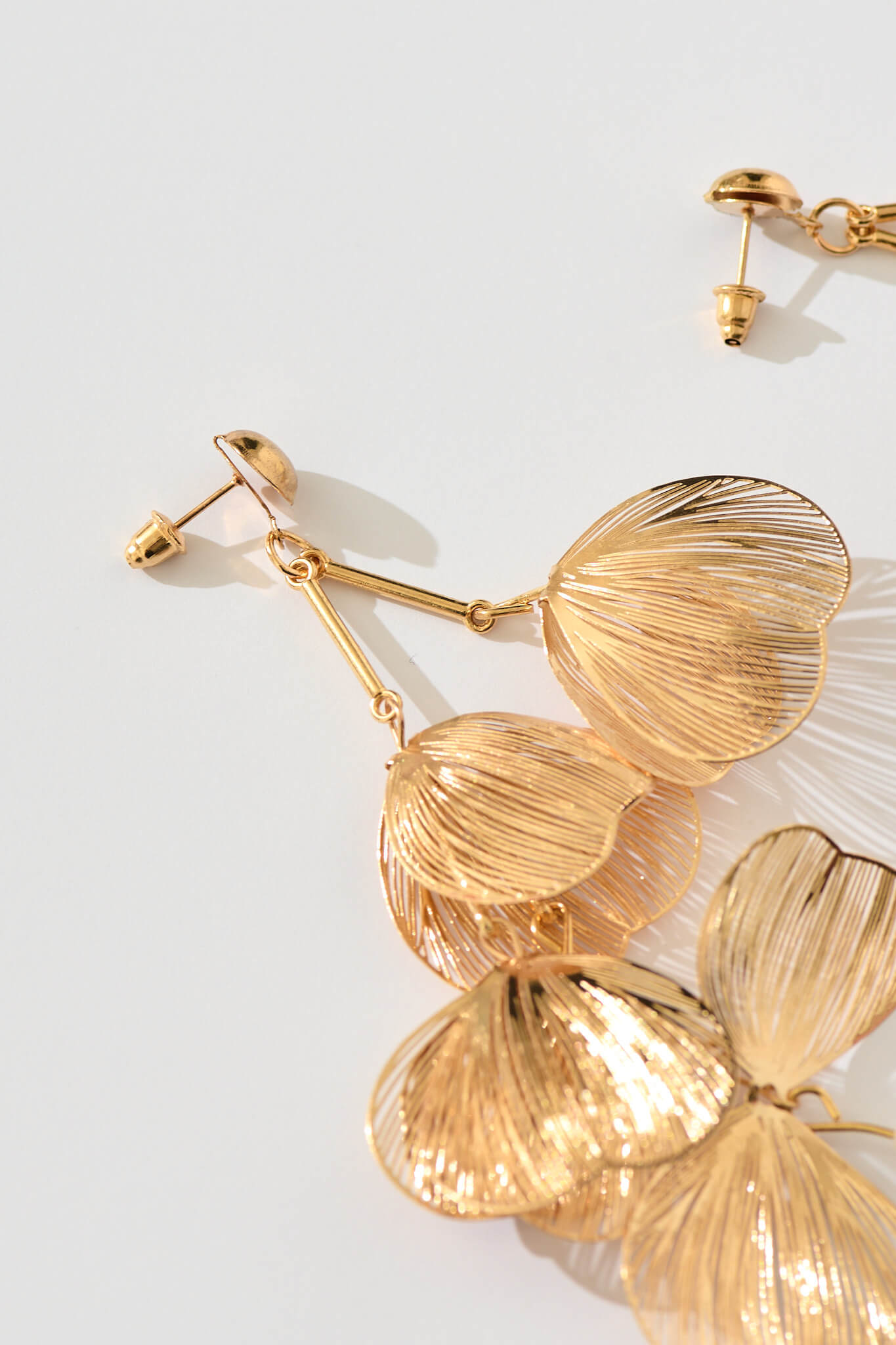 Selerina Drop Pendant Earrings in Rose Gold