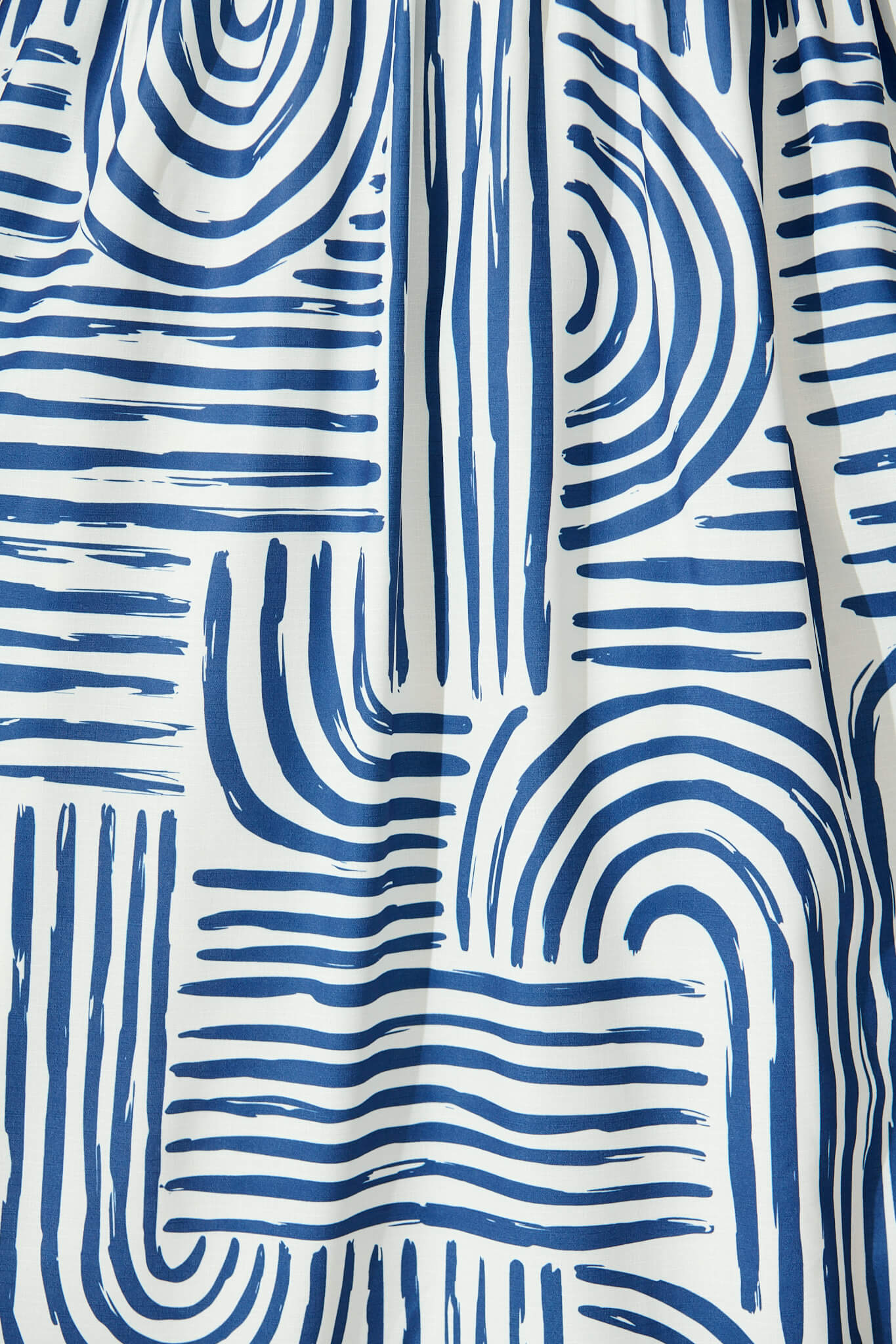 Asha Midi Sundress In Navy Swirl Print Linen Blend