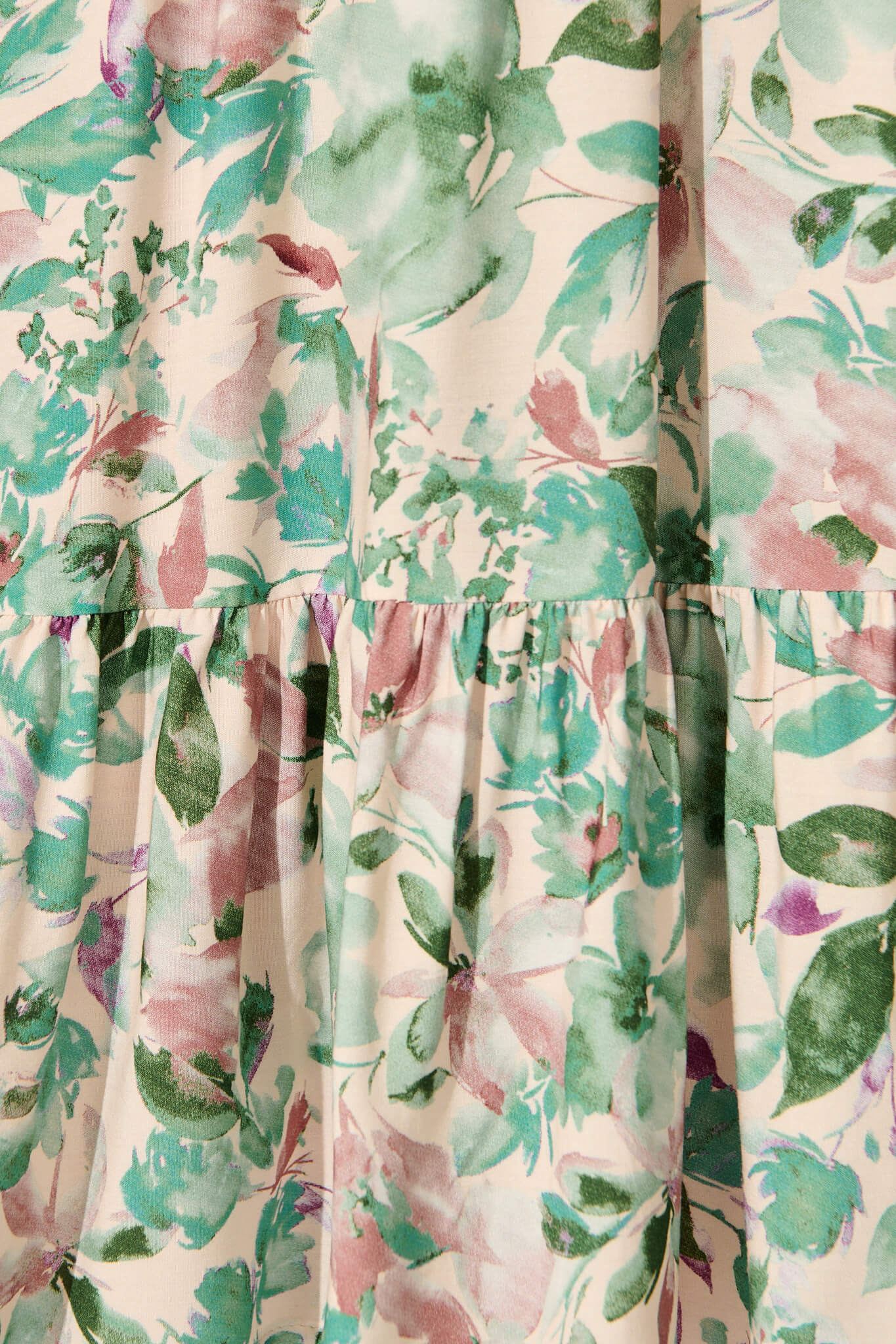 Tara Dress In White With Teal Floral