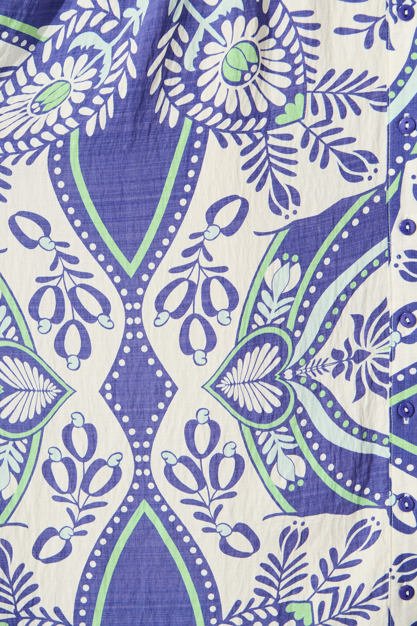 Alaria Midi Dress in White and Blue Print