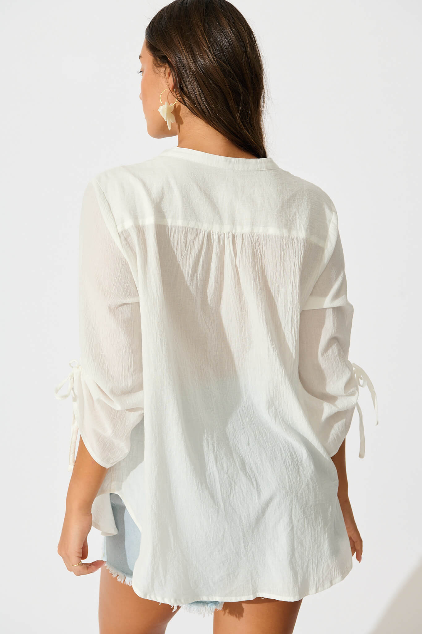 Toni Top in White Cotton