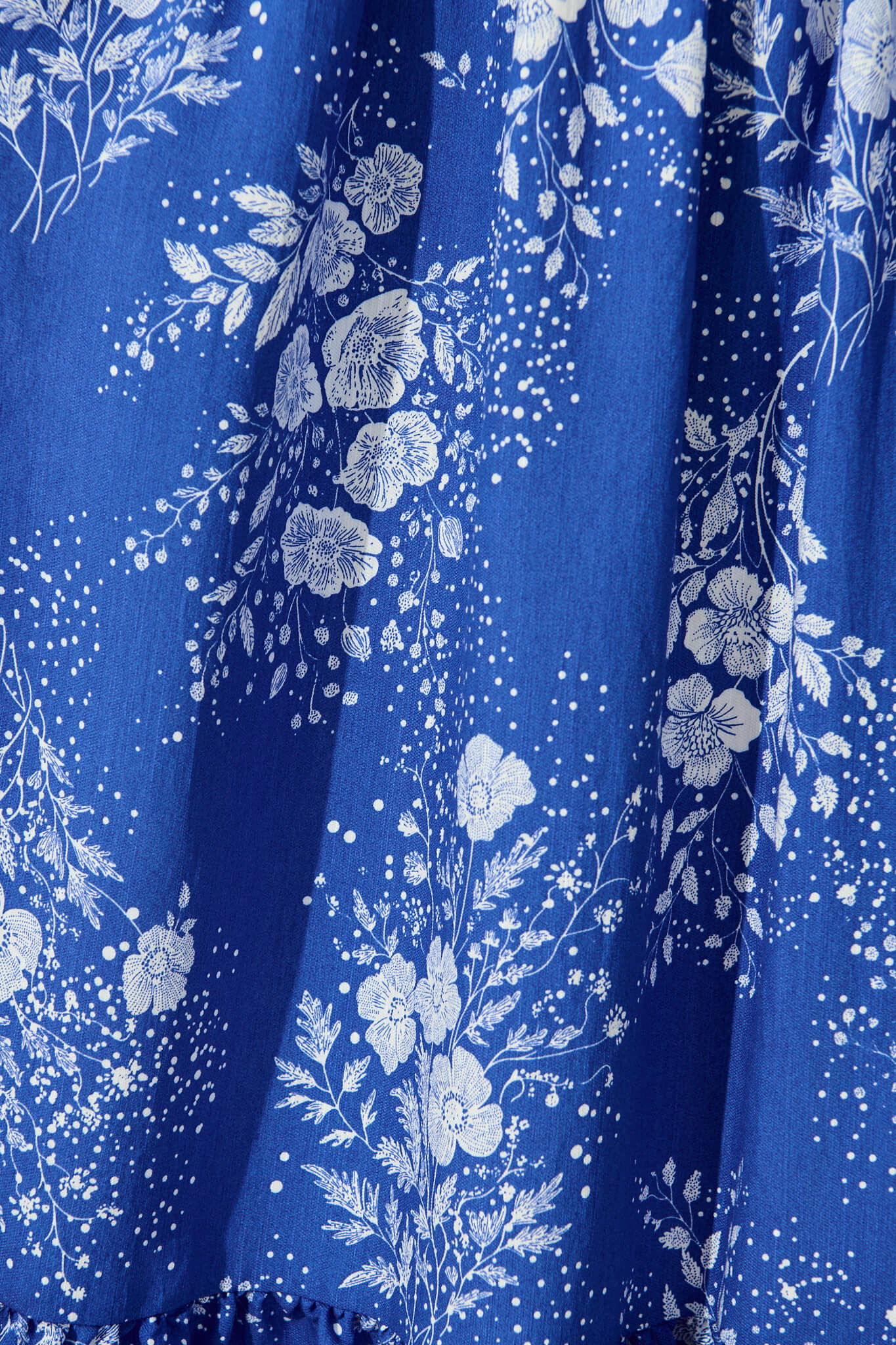 Alice Maxi Dress in Blue with White Floral