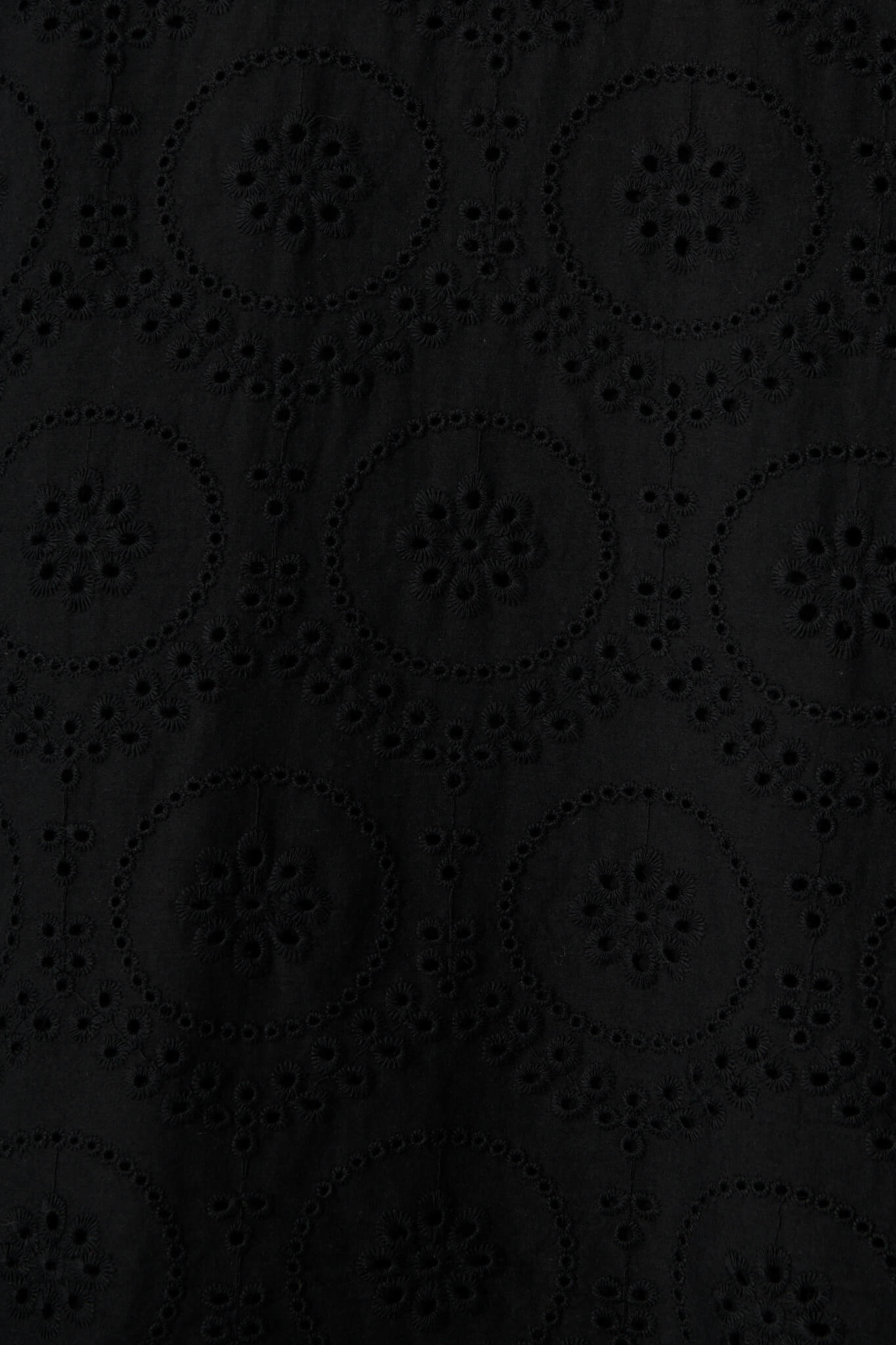 Duchess Maxi Dress In Black Broderie Cotton