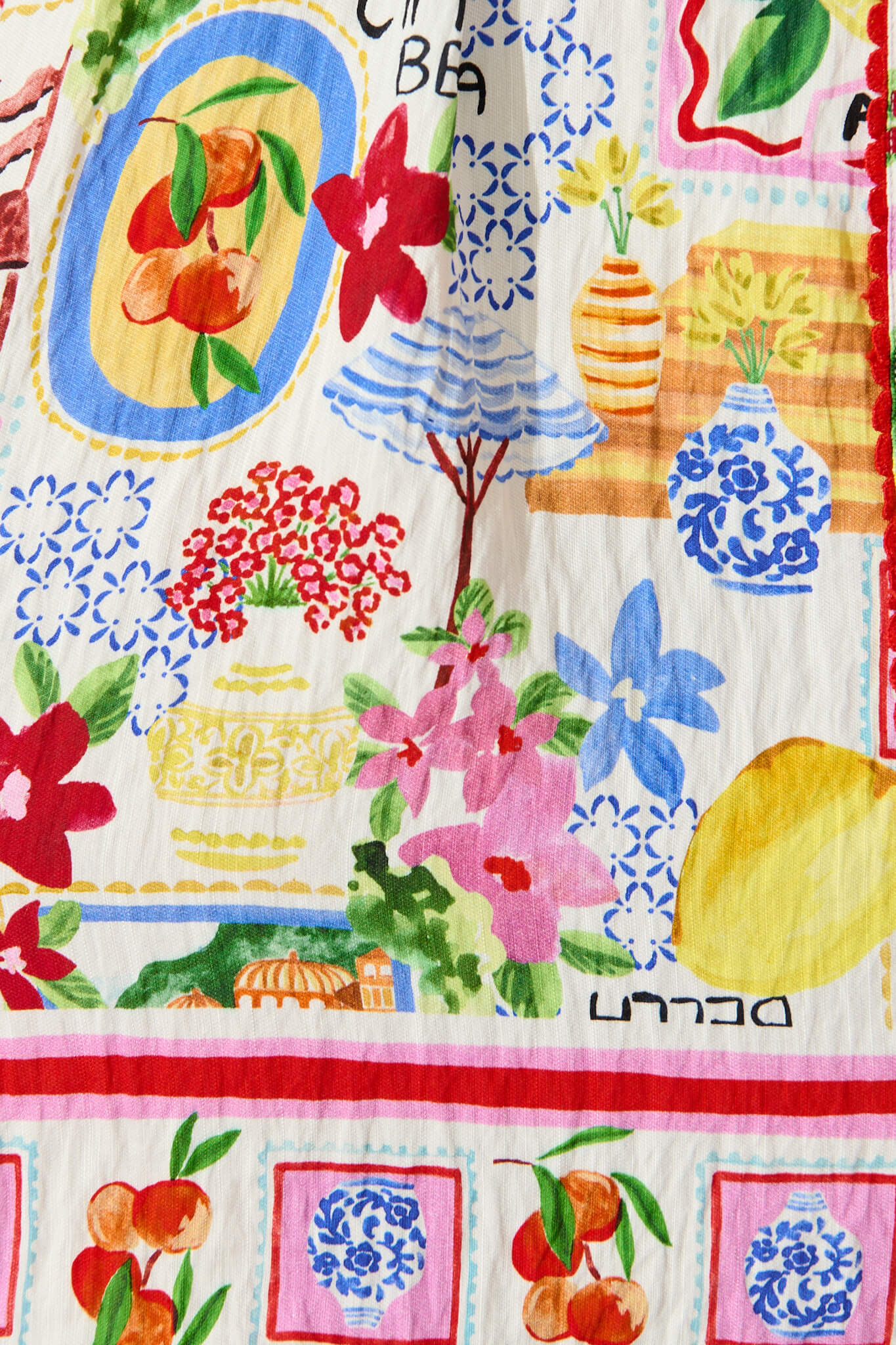 Miela Shirt Dress in White With Multi Print