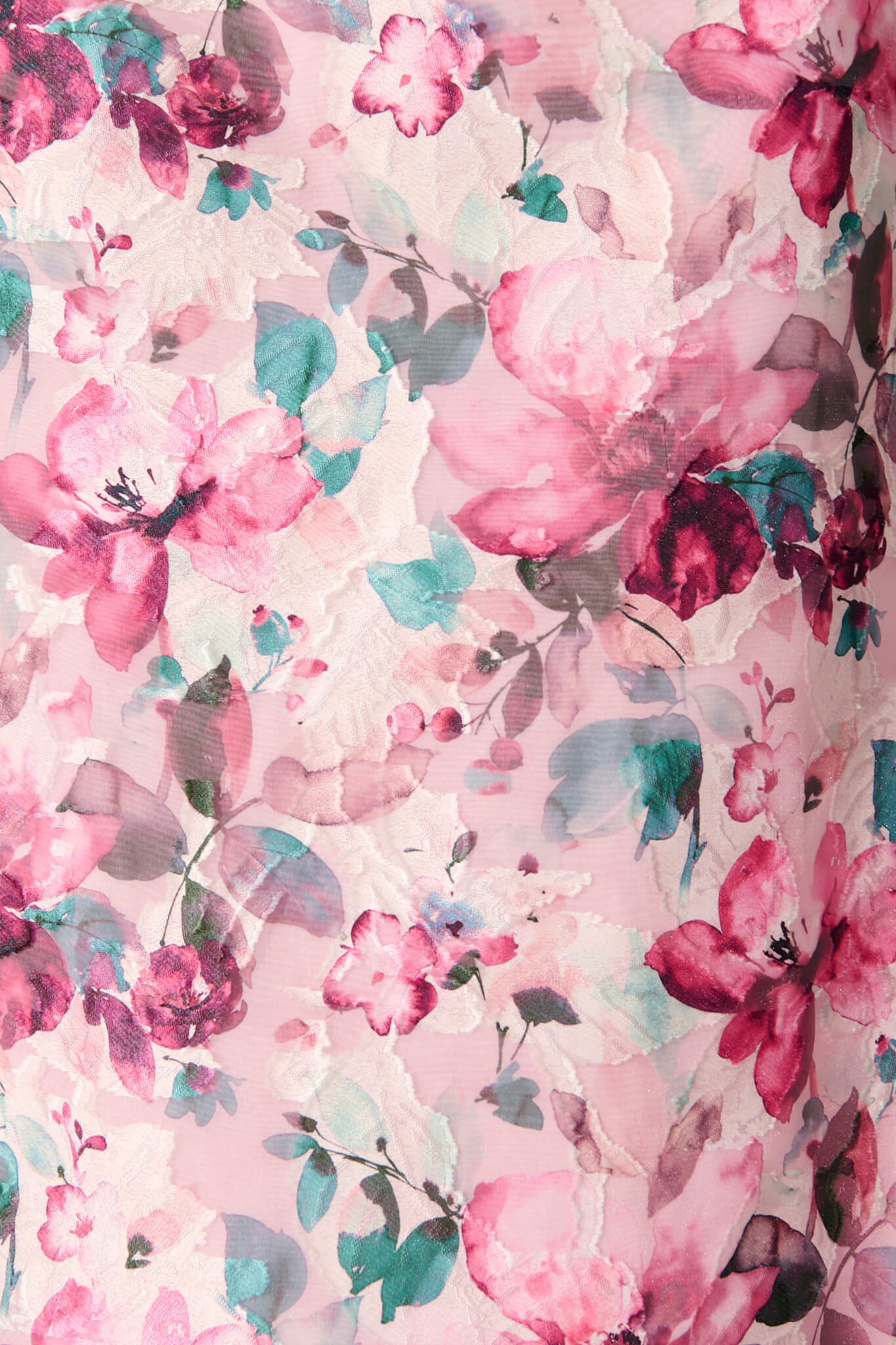 Mon Cherie Maxi Dress in Multi Pink Floral Organza