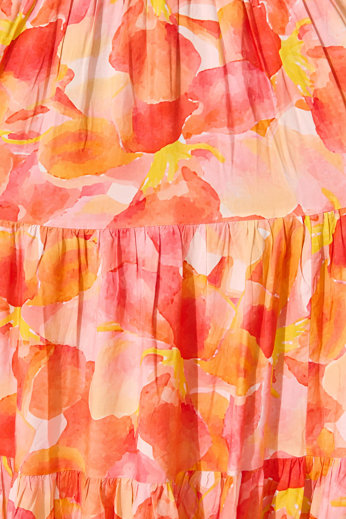 Monroe Maxi Sundress In Orange and Red Multi