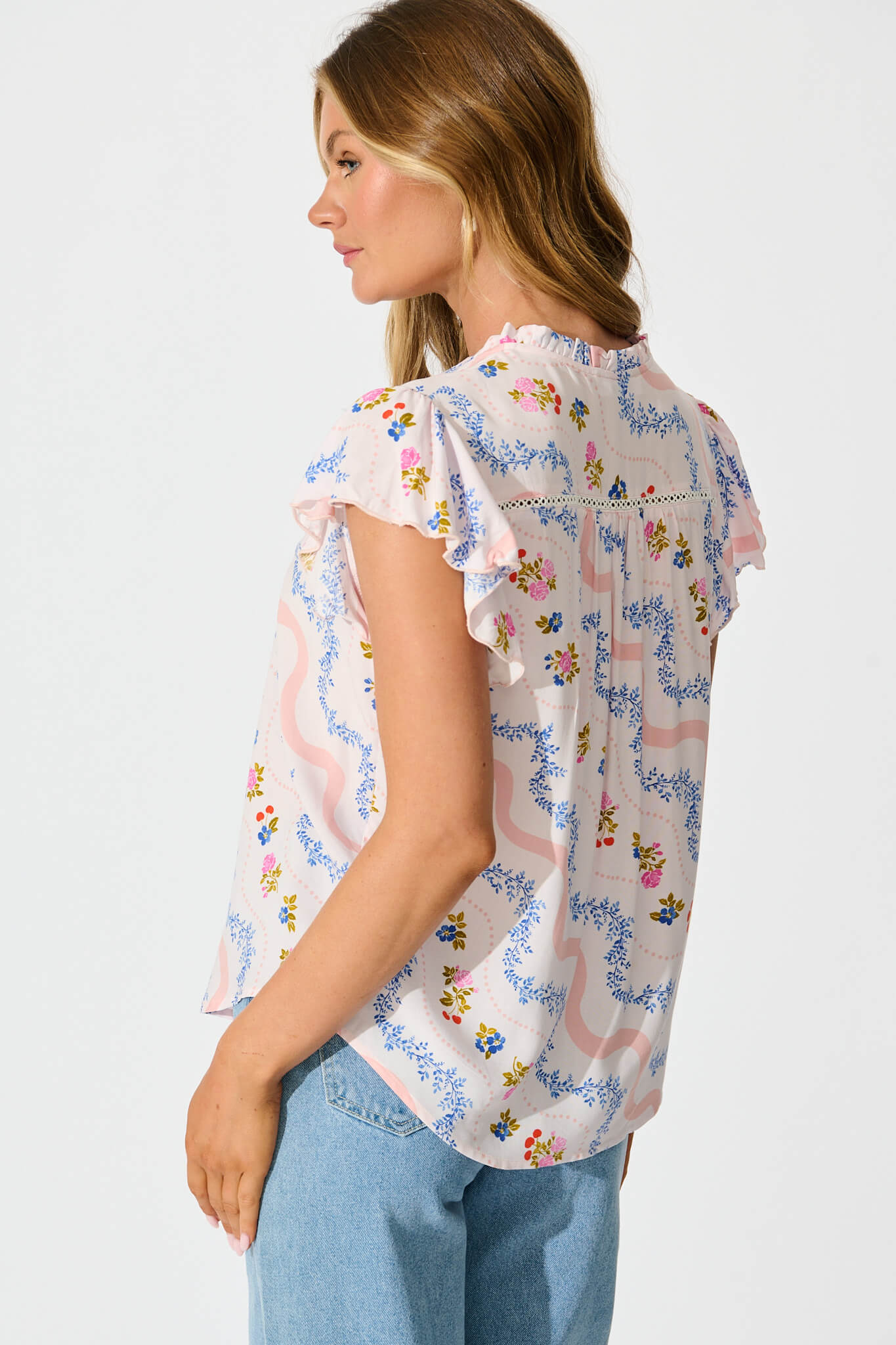 Donelle Shirt in Pink Multi Floral