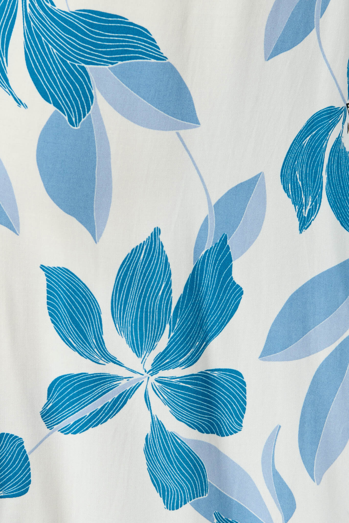 Eleanor Wide Leg Pant In White with Blue Floral