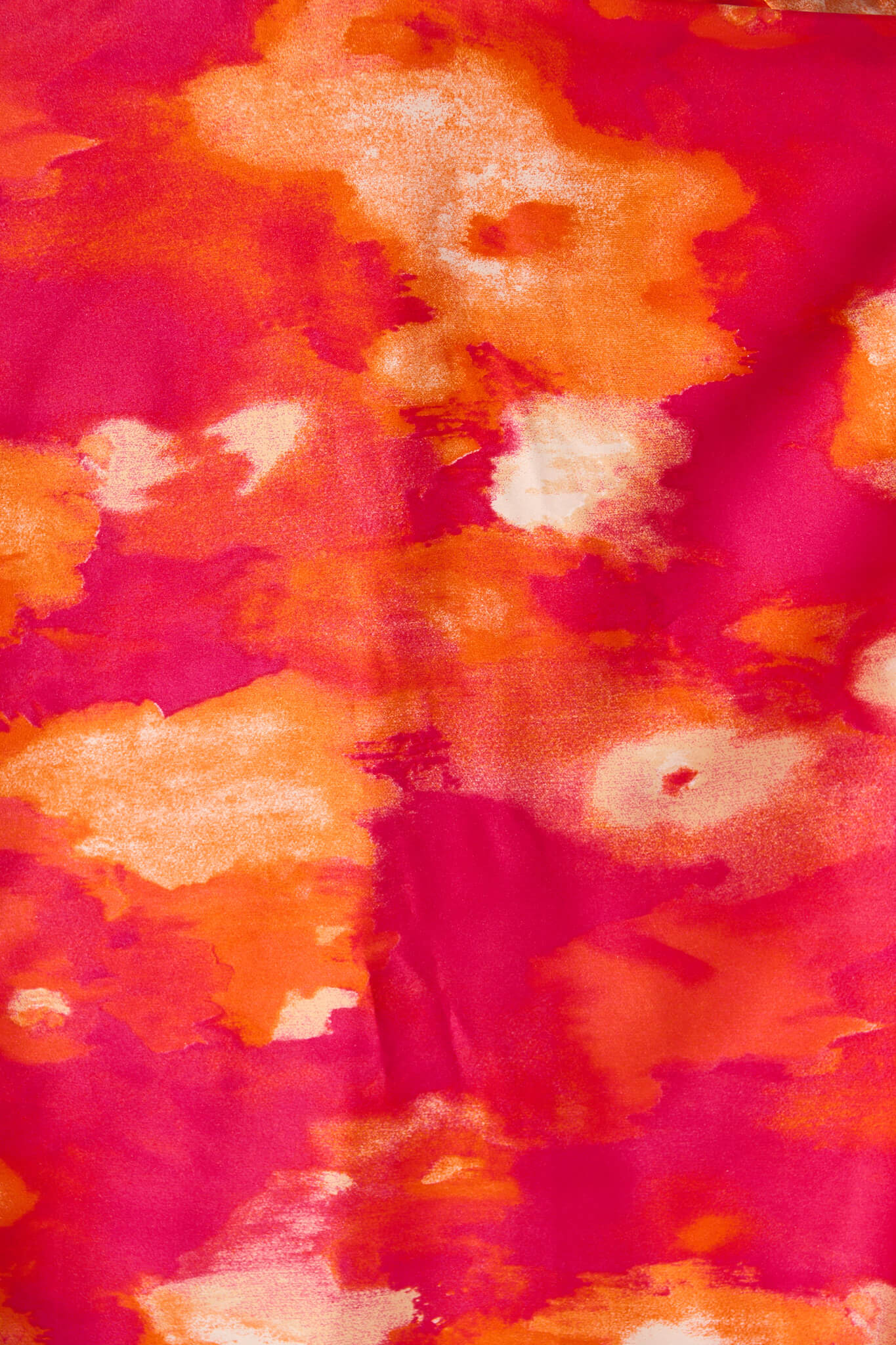 Jenibelle Maxi Dress in Hot Pink With Red Watercolour Satin